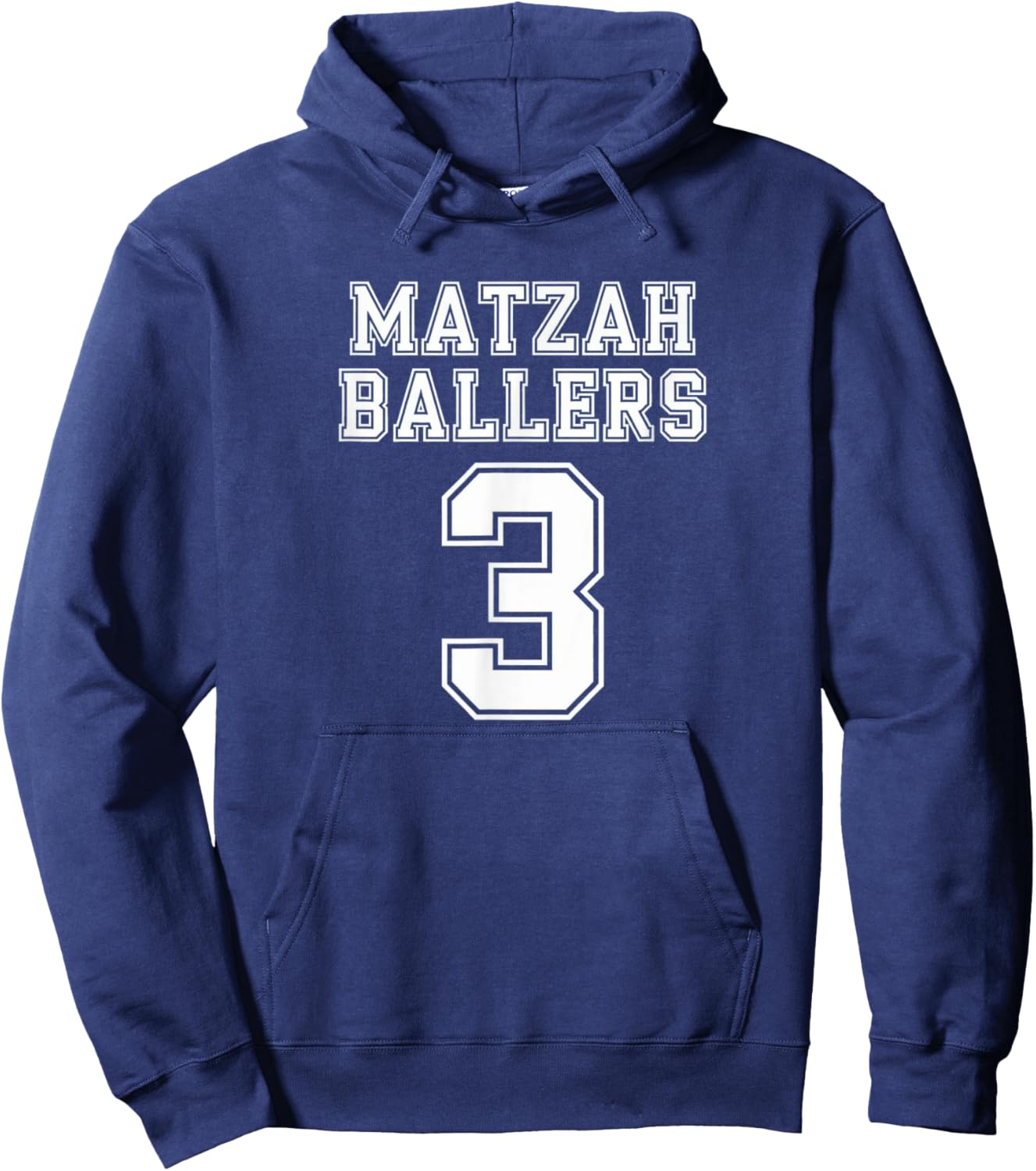 Matzah Ballers Number 3 Funny Jersey Sport Style Jewish Food Hoodie - Hoodie | Navy