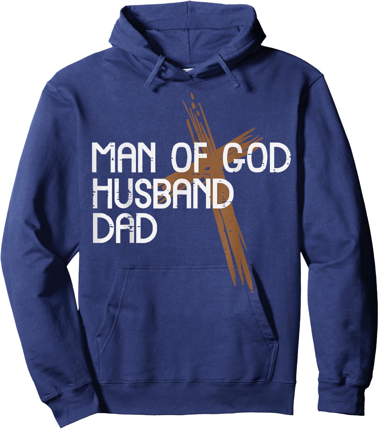 Man Of God Husband Dad Jesus Religious Christian Papa Men Hoodie - Hoodie | Navy