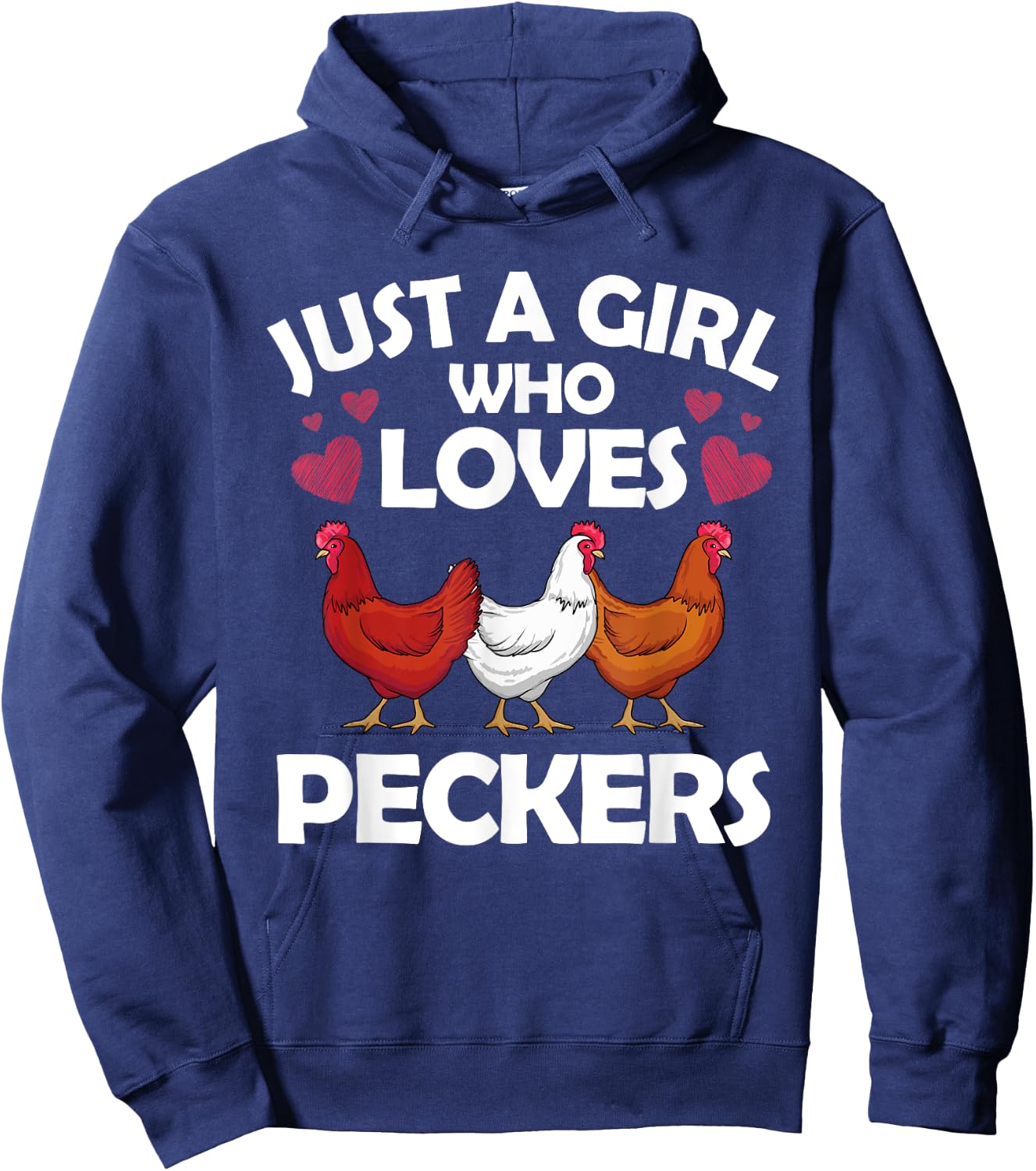 Funny Chicken Girls Chicken Farmer Flock Whisperer Small Hoodie - Hoodie | Navy