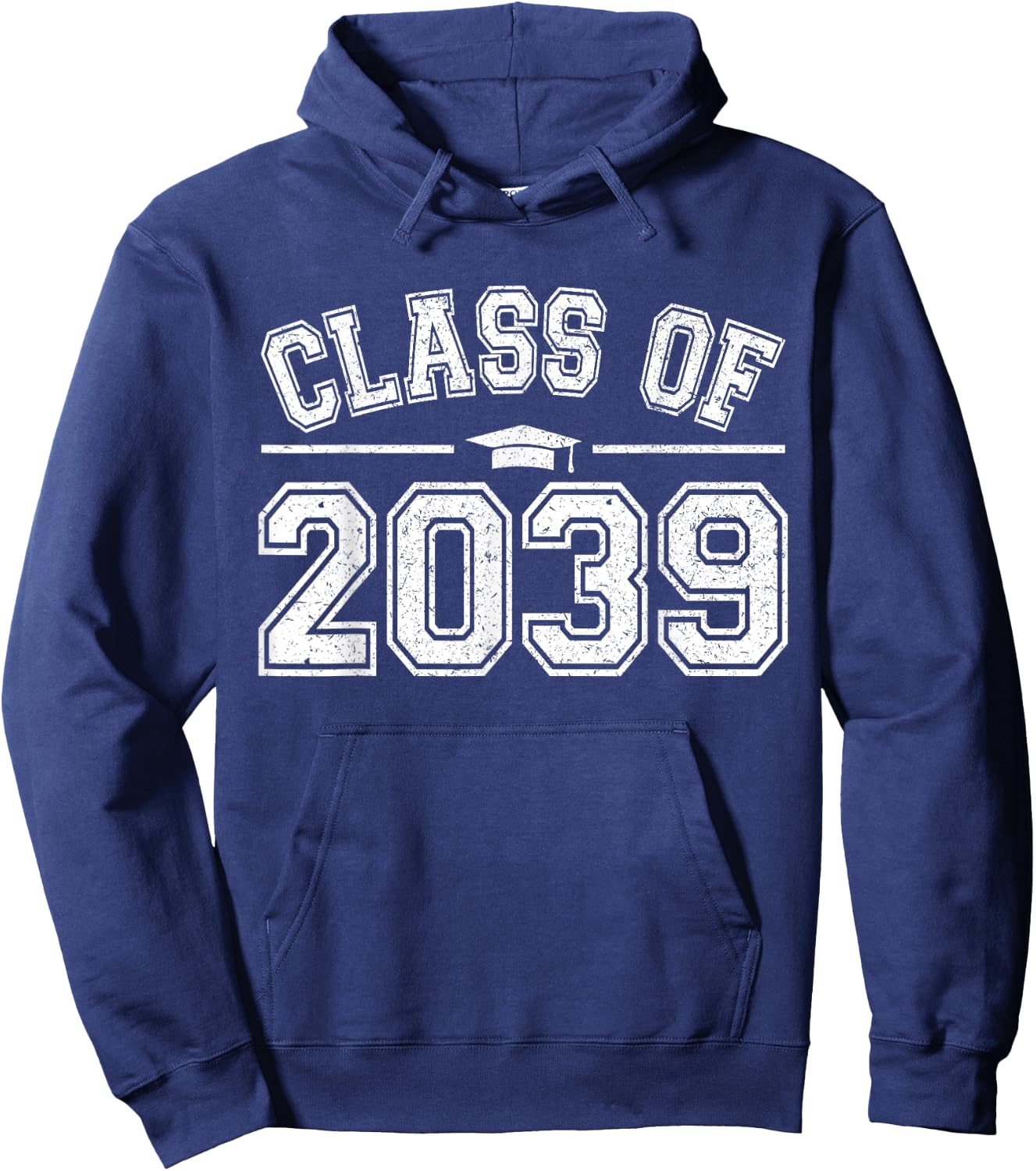 Preschool Class of 2039 Grow With Me Graduation 2039 Vintage Hoodie - Hoodie | Navy