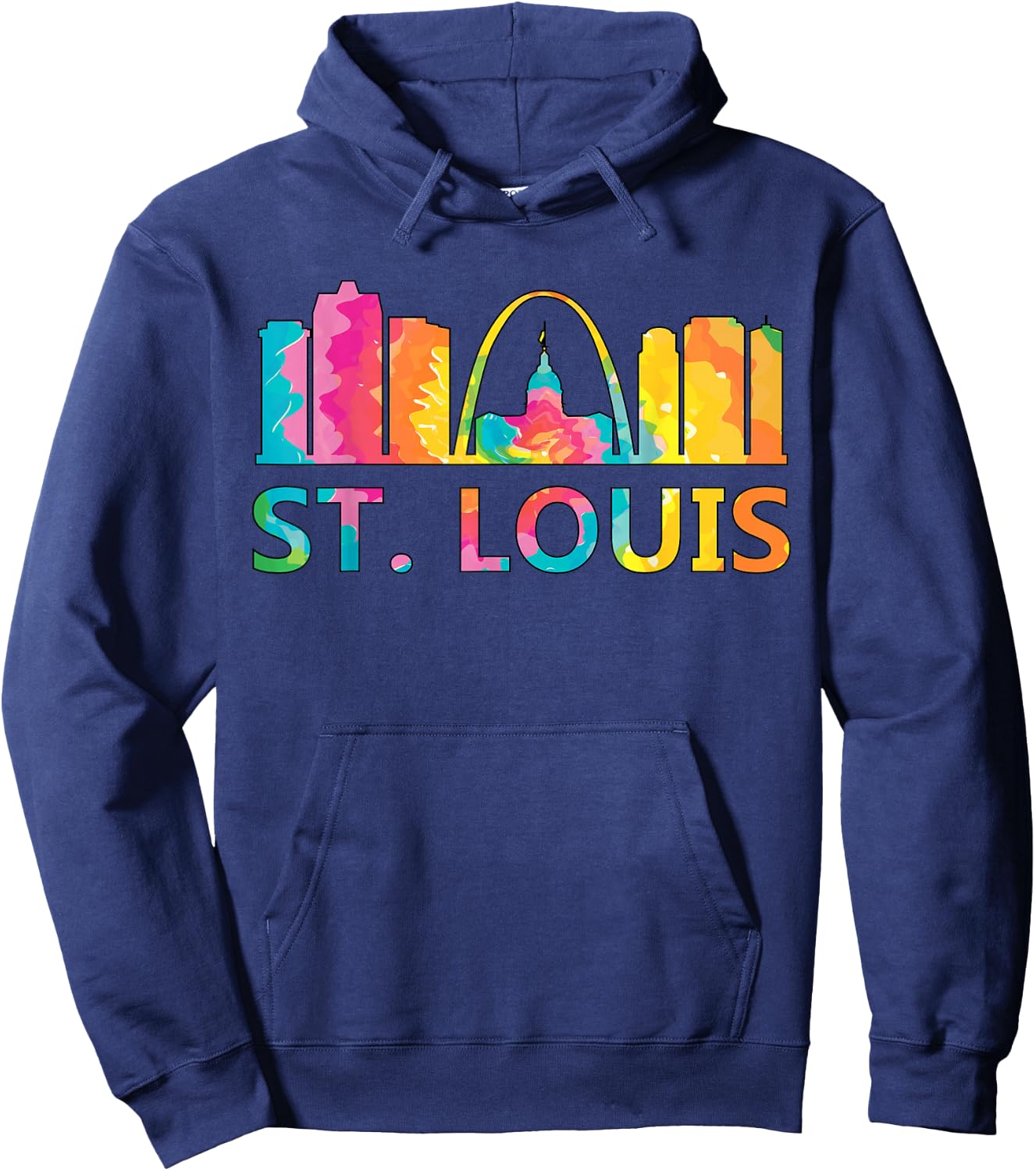 St Louis Kids St Louis USA American Tie Dye Hoodie - Hoodie | Navy