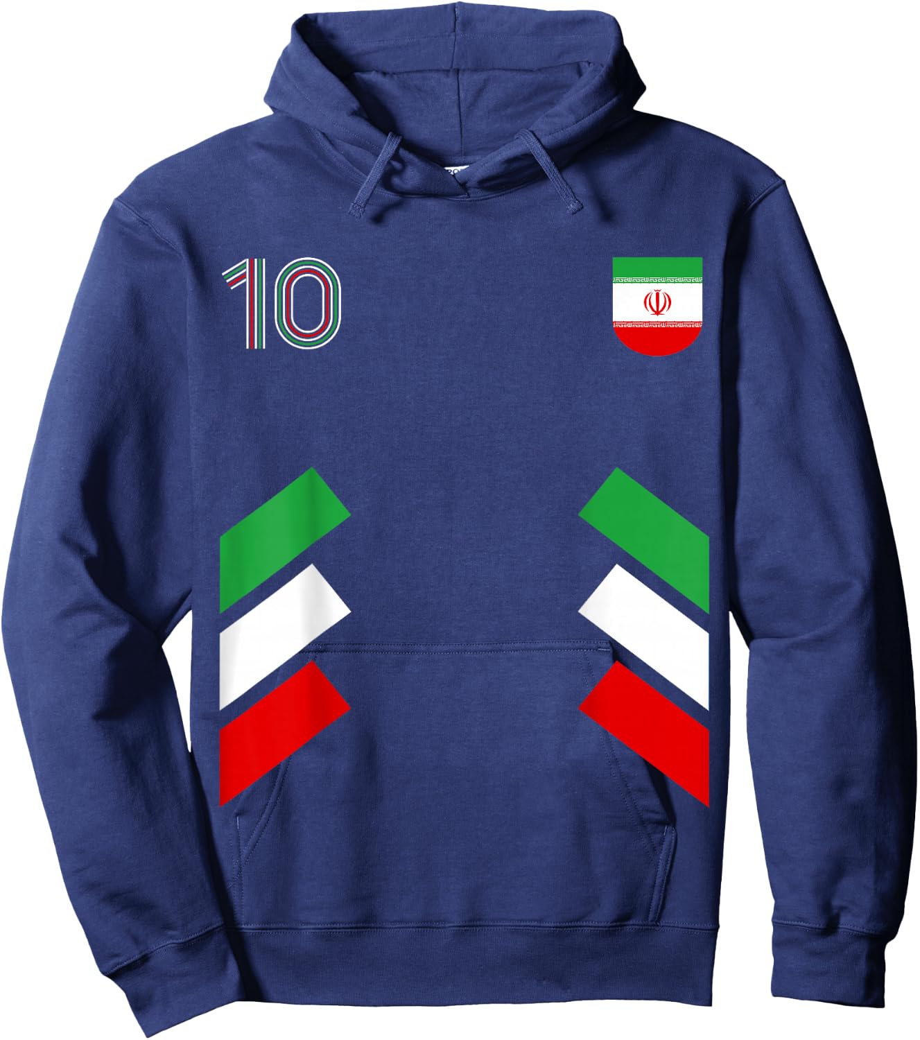 Retro10 Iran Football Iran Soccer Iran Flag Hoodie - Hoodie | Navy