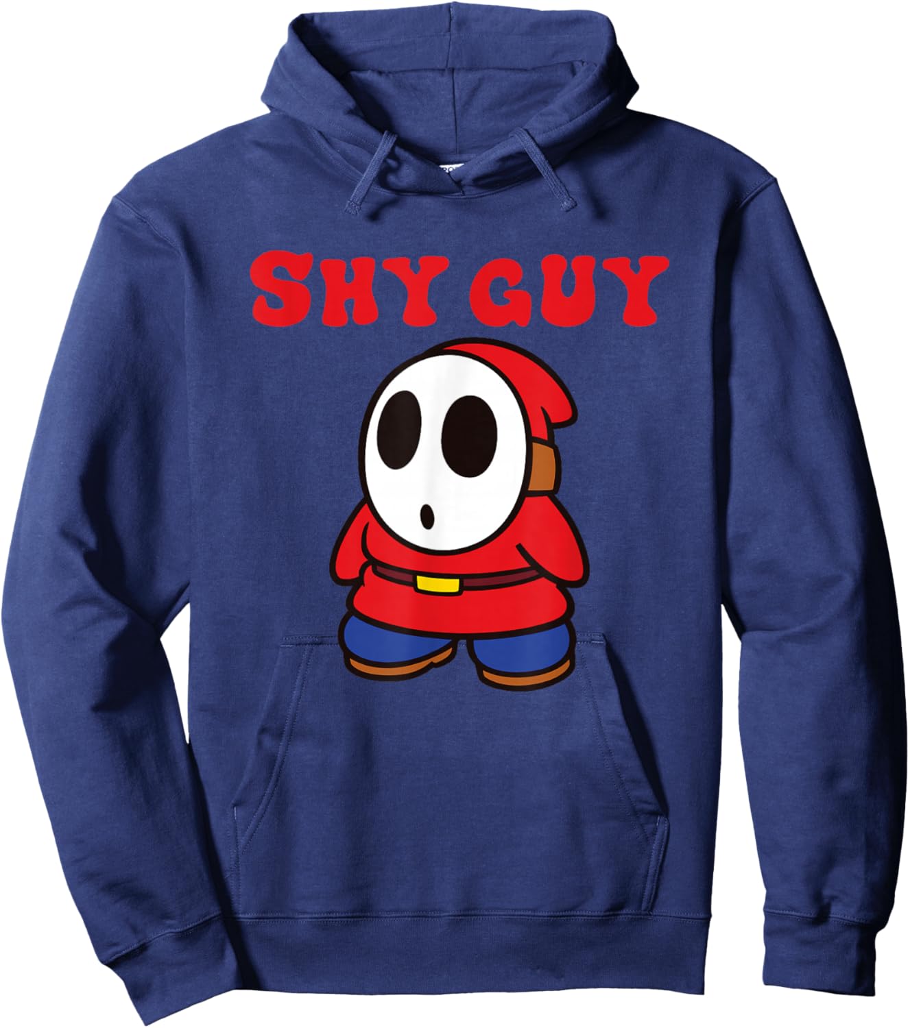 Super Mario Bros Shy Guy Simple Retro Nintendo Icon Hoodie - Hoodie | Navy