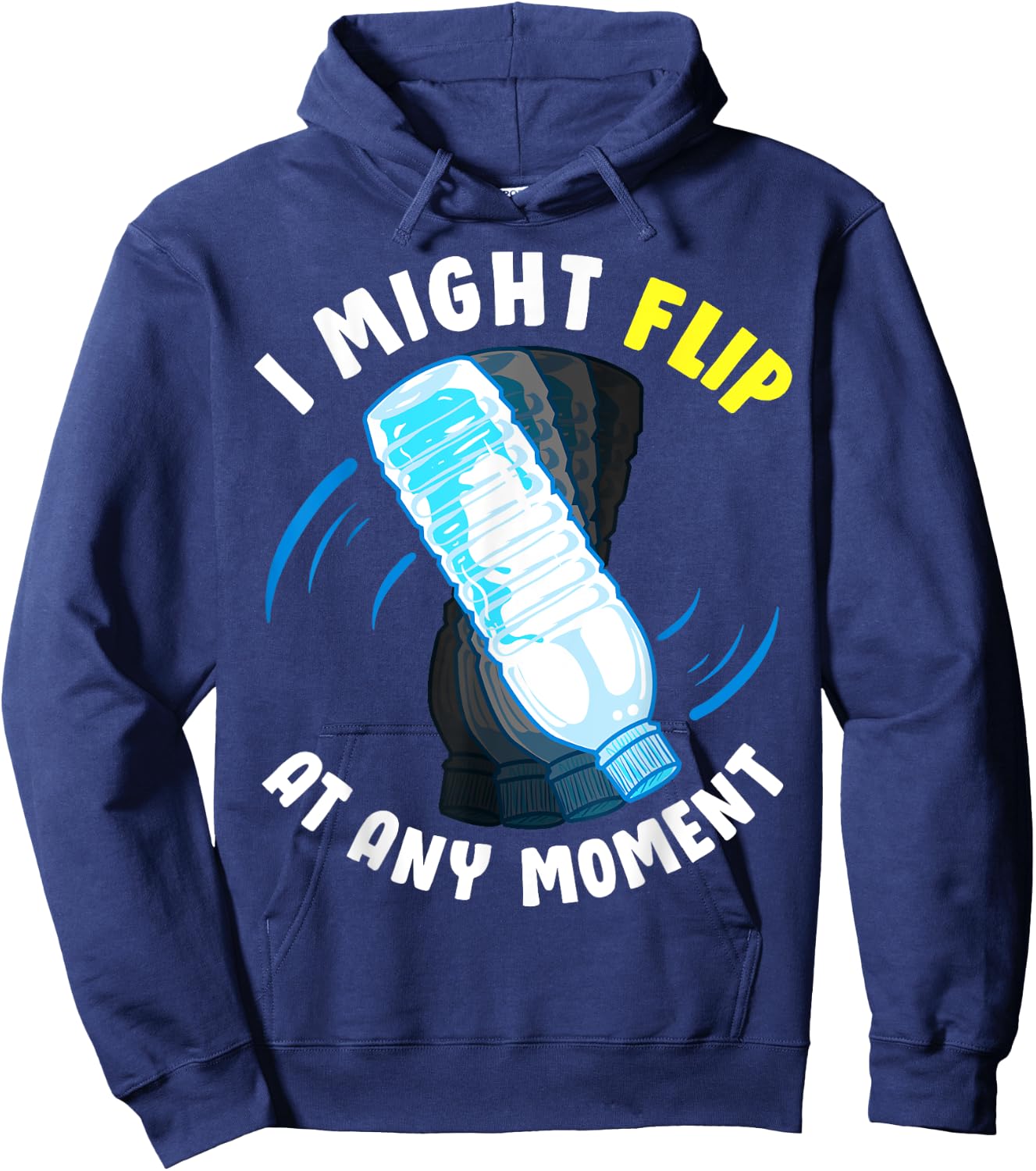 Crazy Water Bottle Flipping Hoodie - Hoodie | Navy