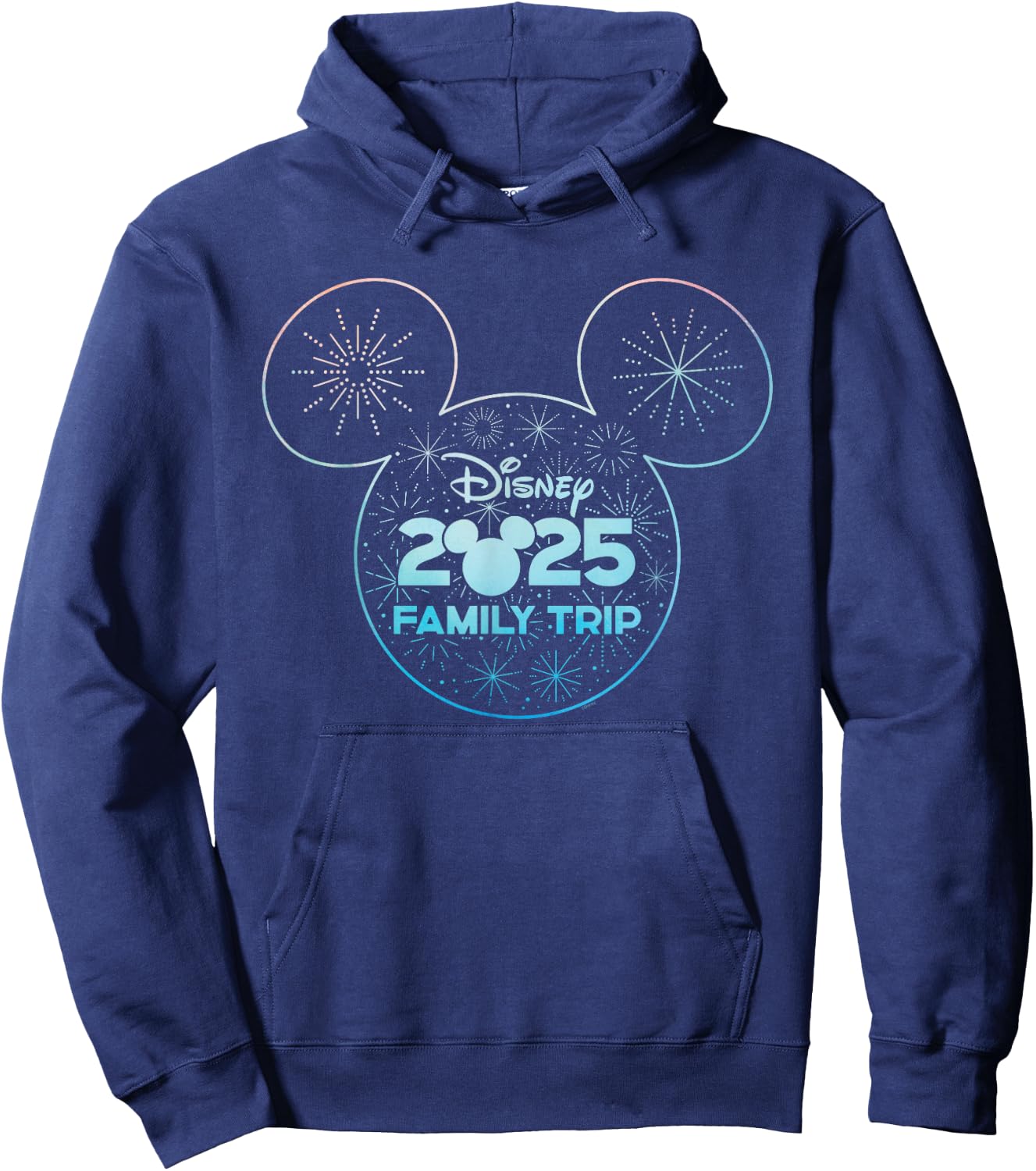 Disney Mickey Mouse Icon Fireworks Vacation Family Trip 2025 Hoodie - Hoodie | Navy