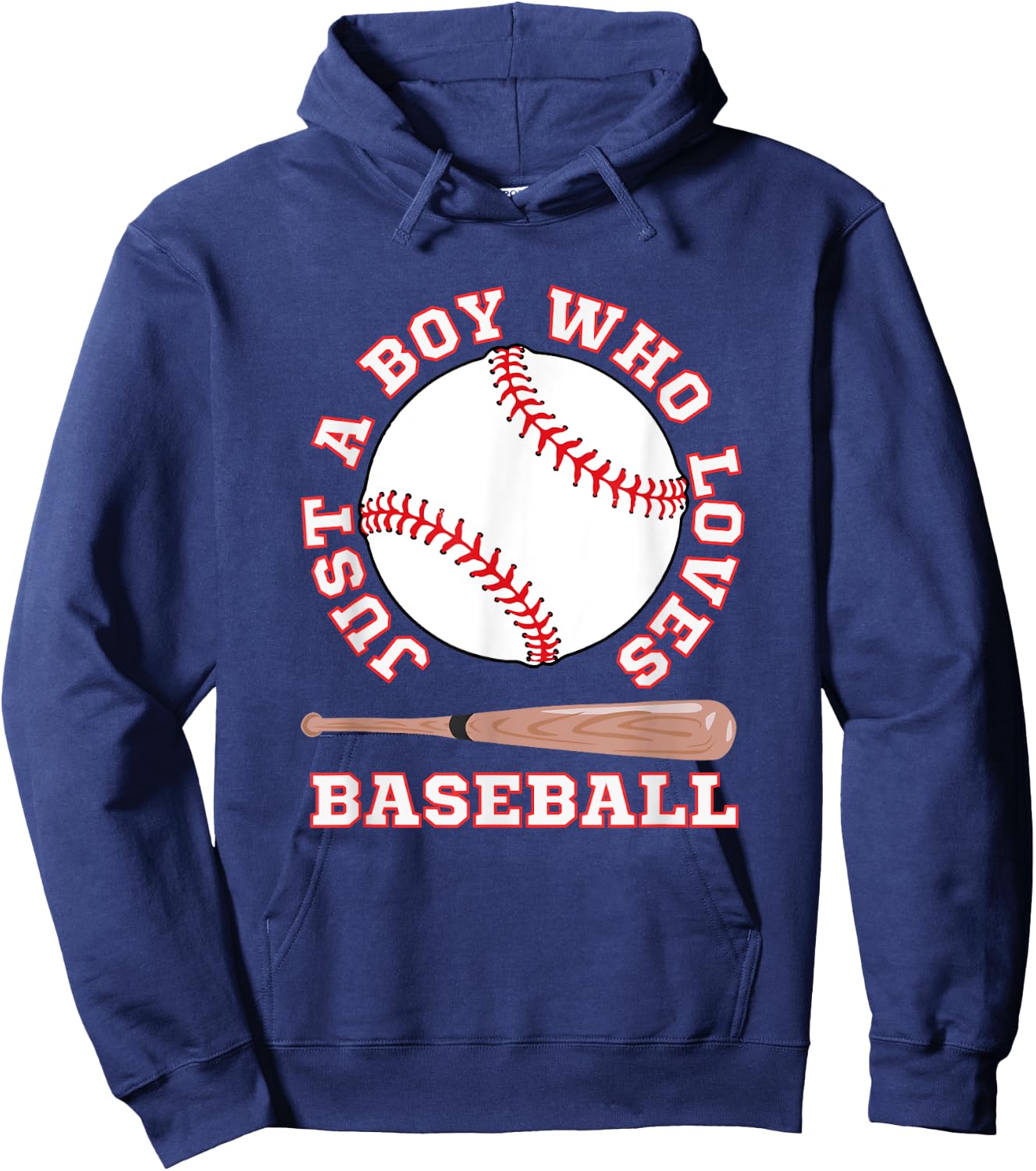 American Sport Fan Baseball Lover Boys Batter Baseball Hoodie - Hoodie | Navy