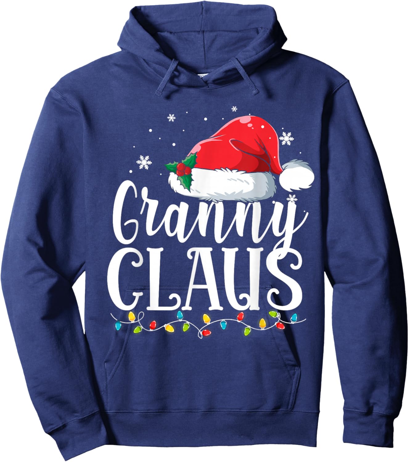 Granny Claus Christmas Family Matching Pajamas Funny Xmas Hoodie - Hoodie | Navy