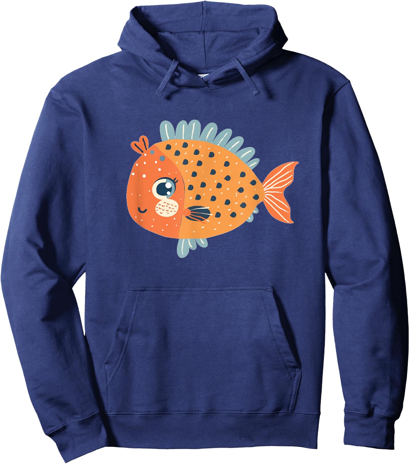 Funny Toddler Puffer Fish Costume for Boys and Girls Hoodie - Hoodie | Navy
