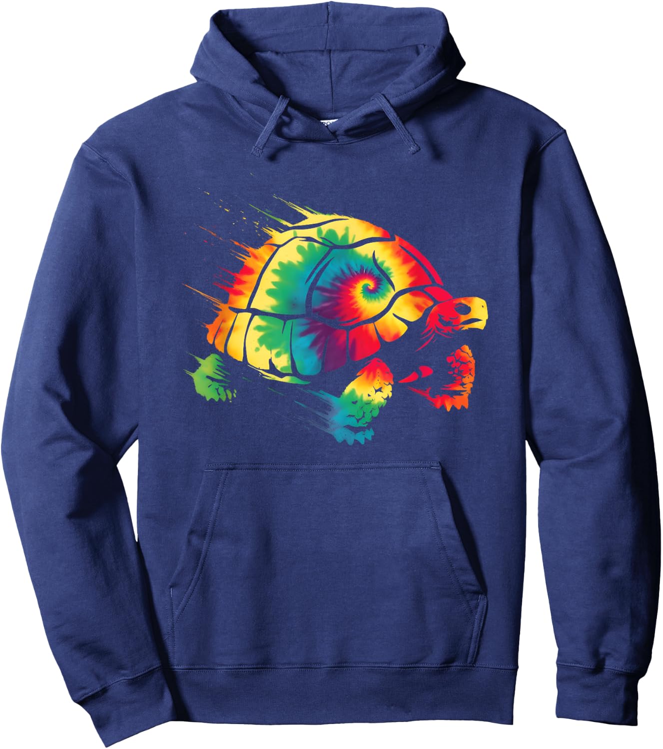 Tortoise Tie Dye - Colorful Sea Turtle Ocean Animal Lover Hoodie - Hoodie | Navy