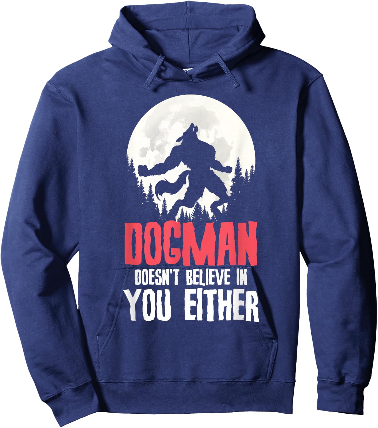 Cryptid Michigan Dogman Werewolf Monster Encounters Hoodie - Hoodie | Navy