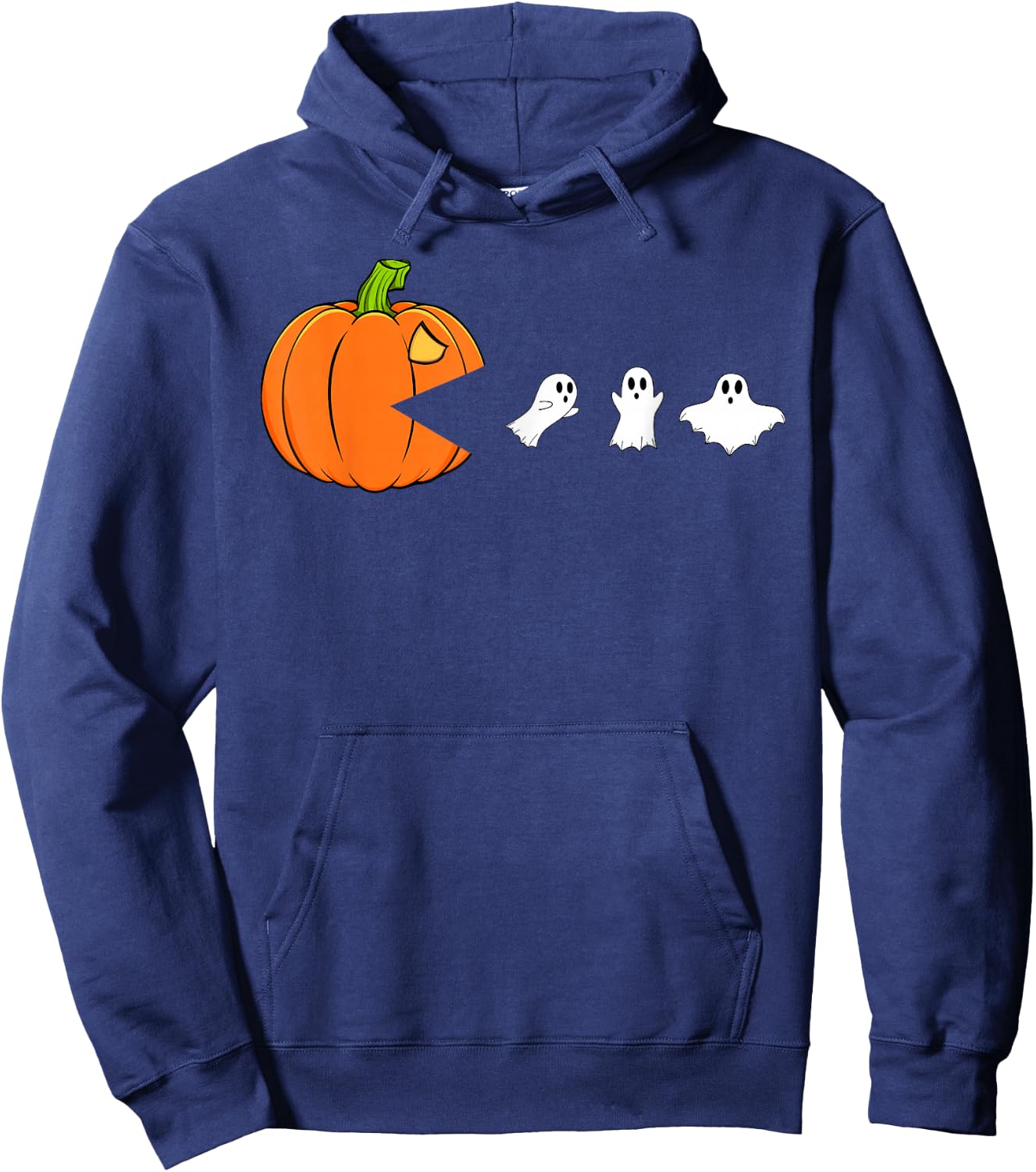 Halloween Pumpkin Funny Ghosts Gamer Boys Kids Women Men Hoodie - Hoodie | Navy
