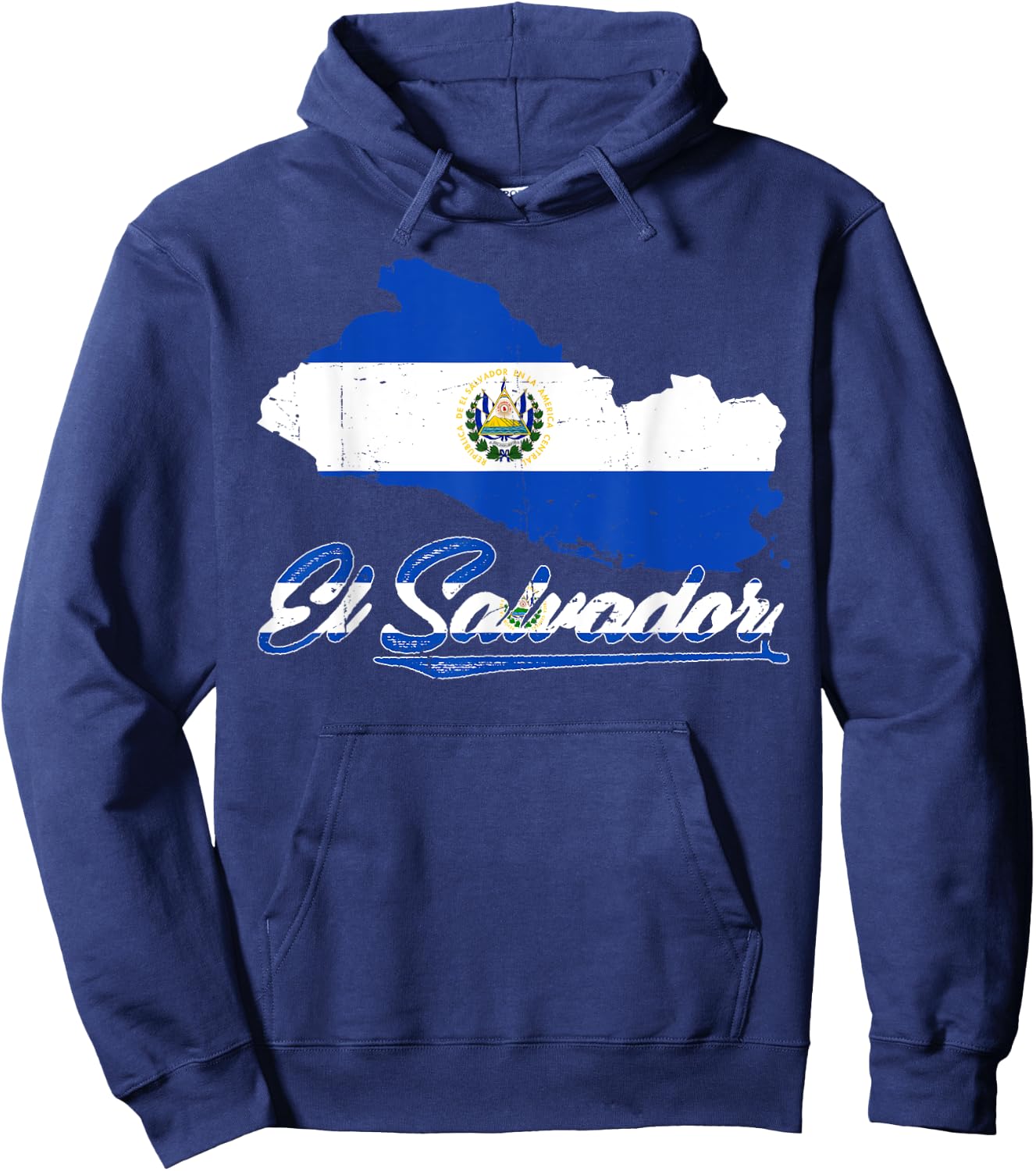 El Salvador National Hispanic Heritage Month Salvadoran Flag Hoodie - Hoodie | Navy