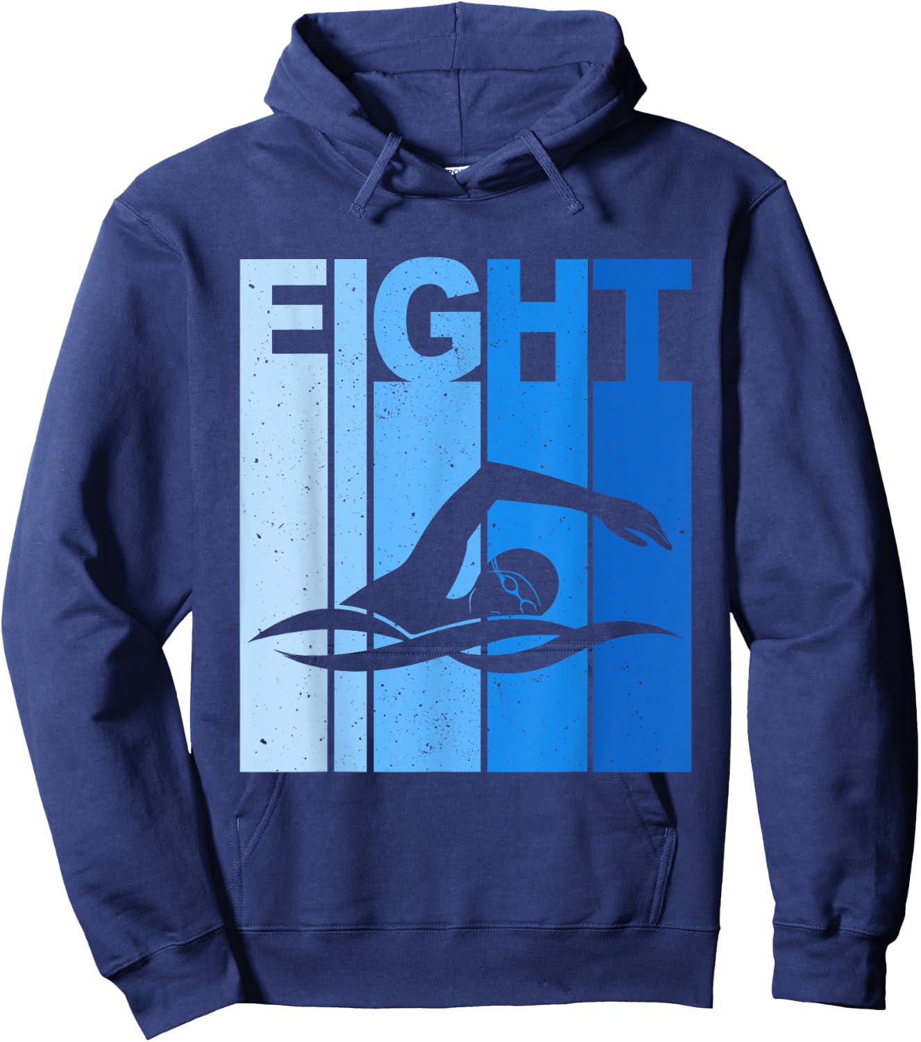 8th Birthday Swimming 8 Year Old Birthday Swimmer Hoodie - Hoodie | Navy