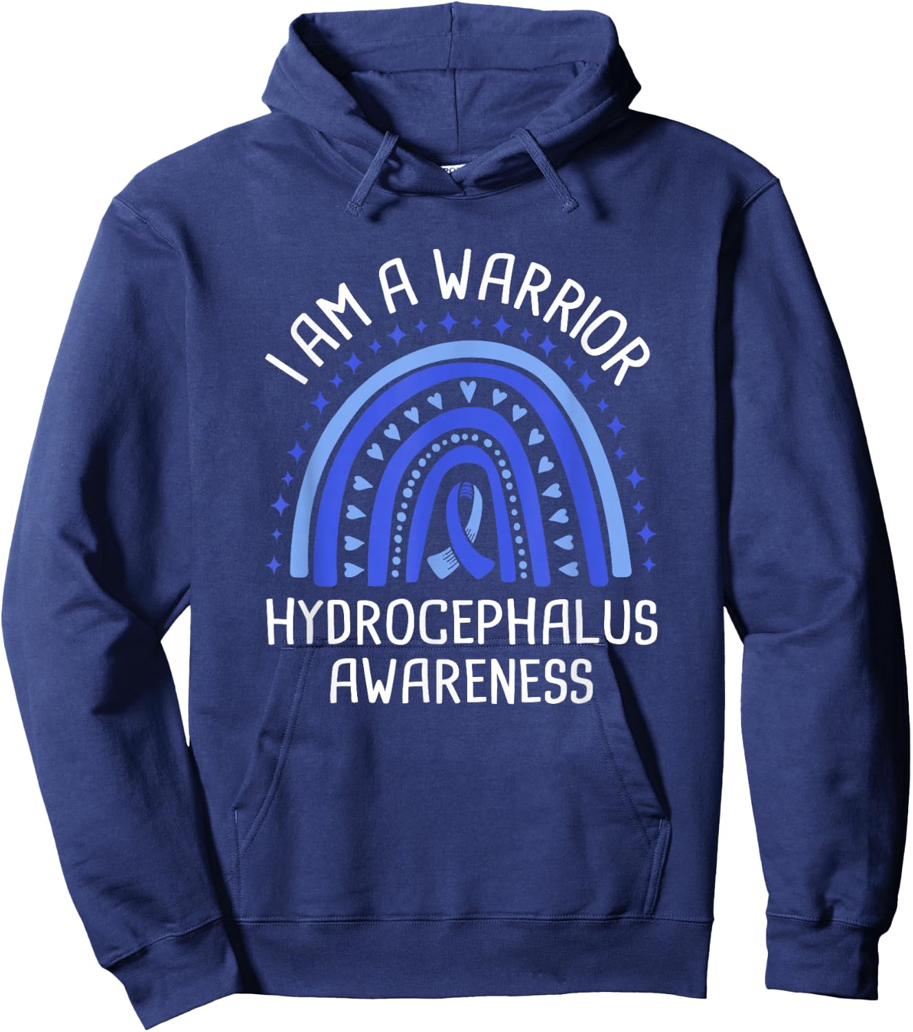 I Am A Warrior Hydrocephalus Awareness Hoodie - Hoodie | Navy