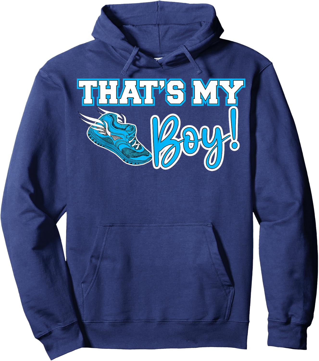 Track and Field Mom That's My Boy High School Sports Mother Hoodie - Hoodie | Navy