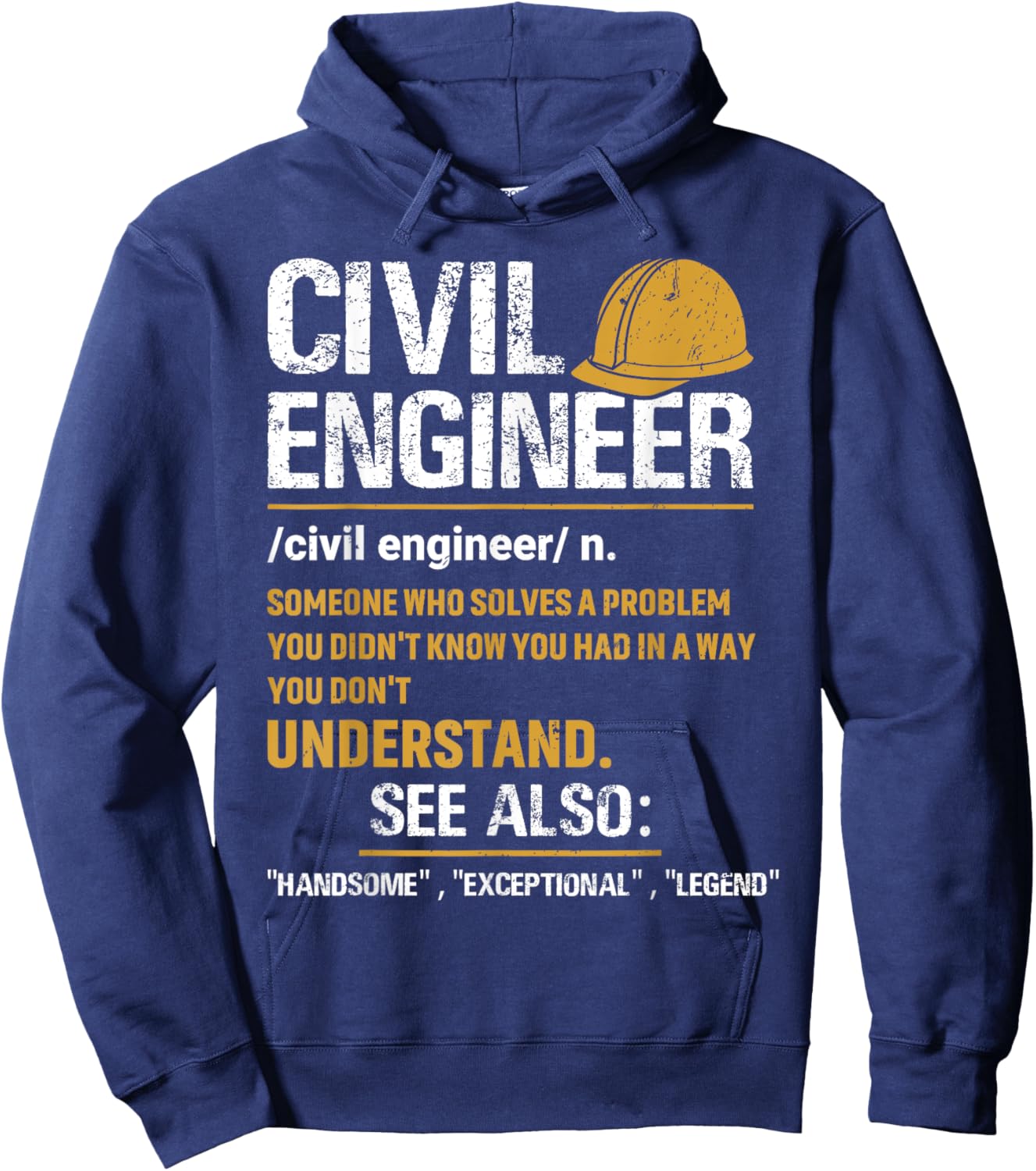 Civil Engineer Definition Structural Civil Engineer Graduate Hoodie - Hoodie | Navy