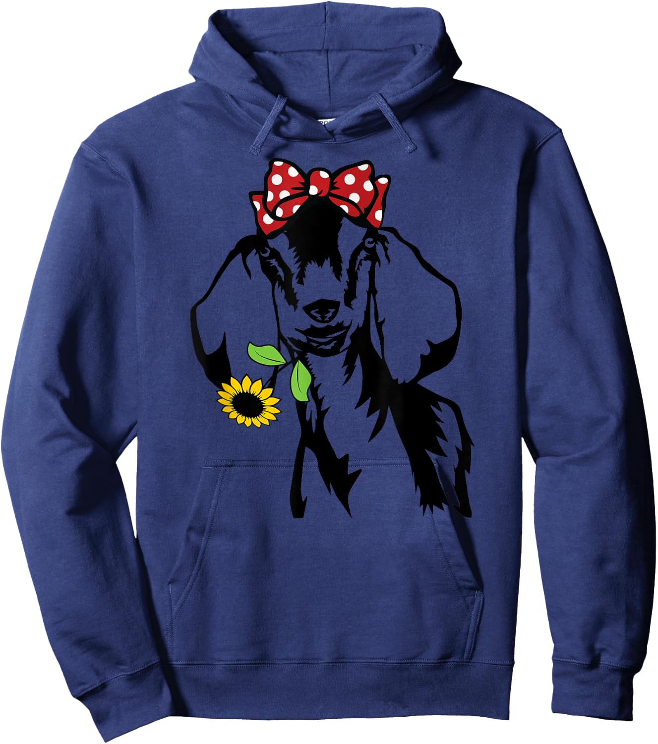 Goat mom goat sunflower, nubain goat Hoodie - Hoodie | Navy