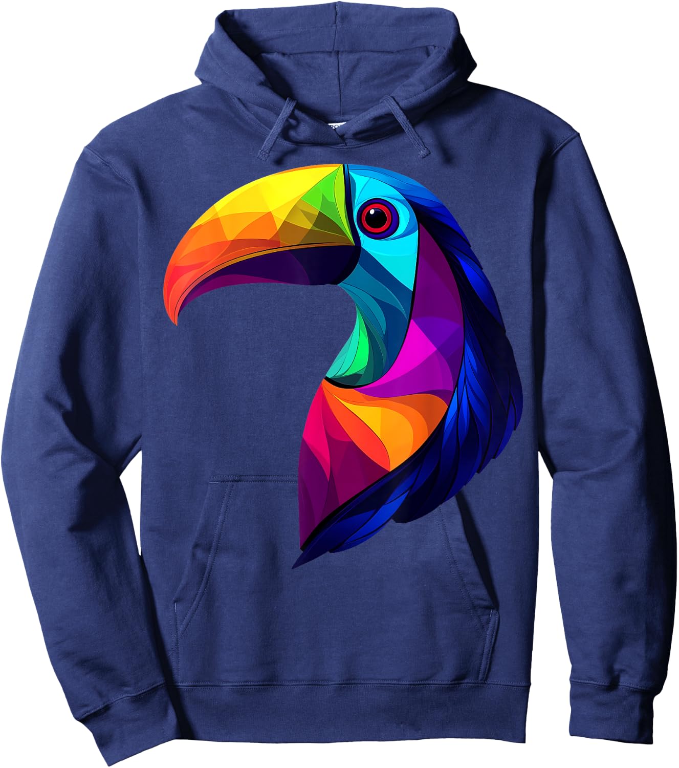 Colorful Toucan Vibrant Rainforest Jungle Animals Black Hoodie - Hoodie | Navy