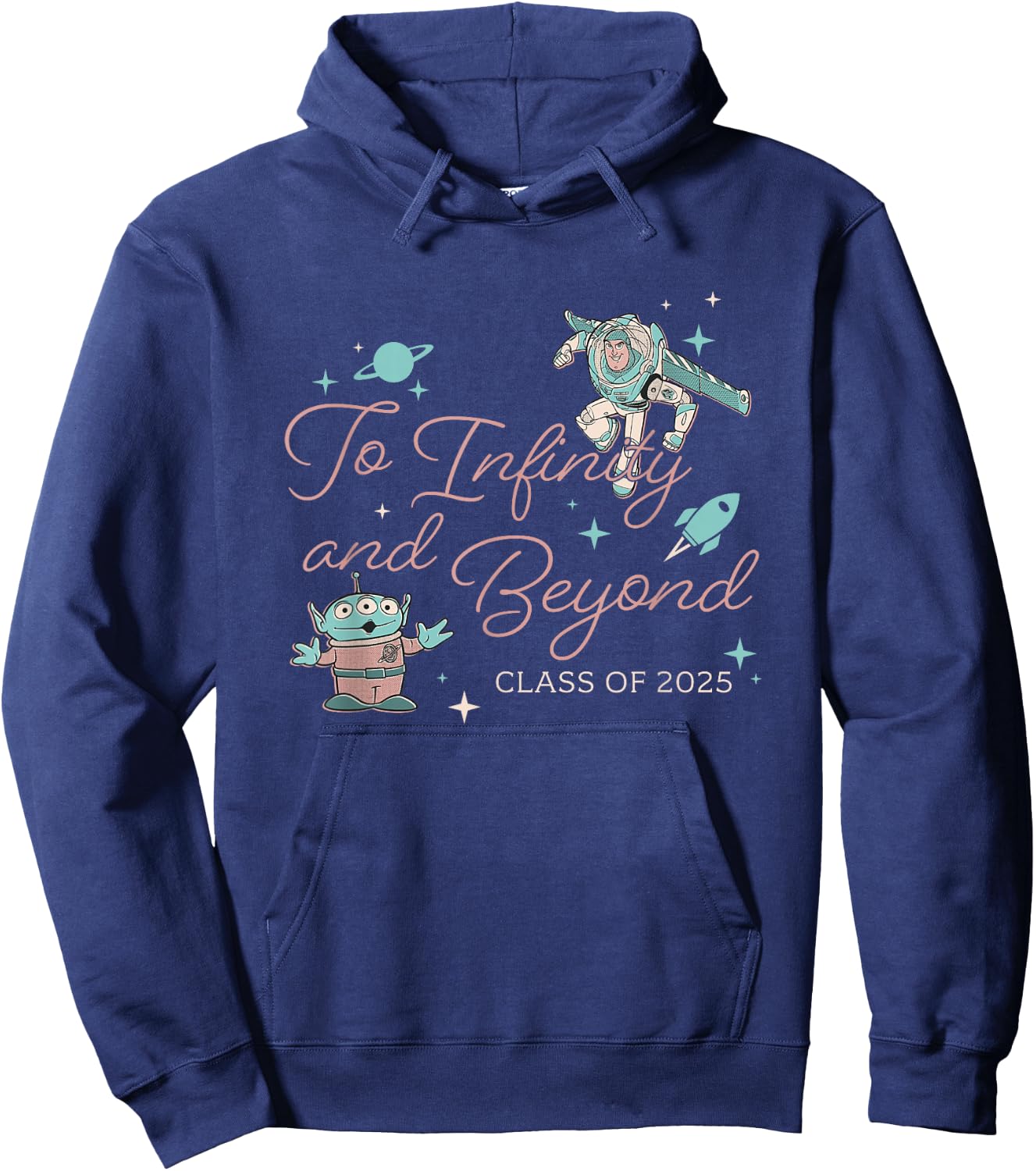Disney Pixar Toy Story To Infinity And Beyond Retro Logo Hoodie - Hoodie | Navy