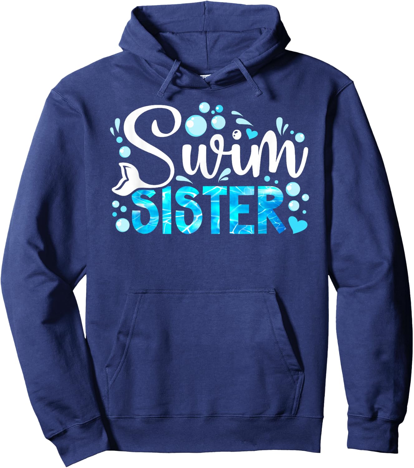 Swim Sister Swimming Sister Of A Swimmer Sis Hoodie - Hoodie | Navy
