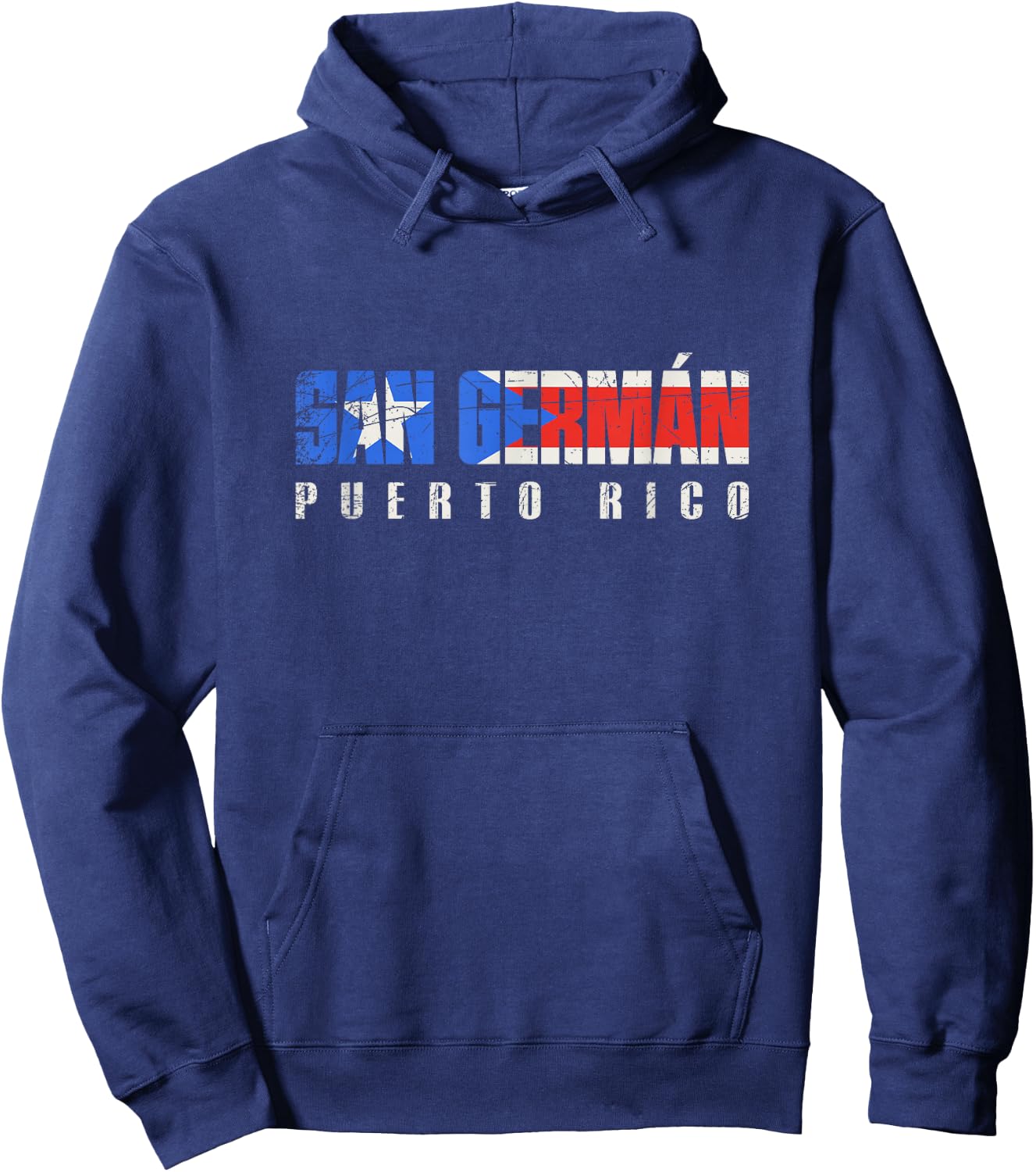 San Germán Puerto Rico, Puerto Rican flag Hoodie - Hoodie | Navy