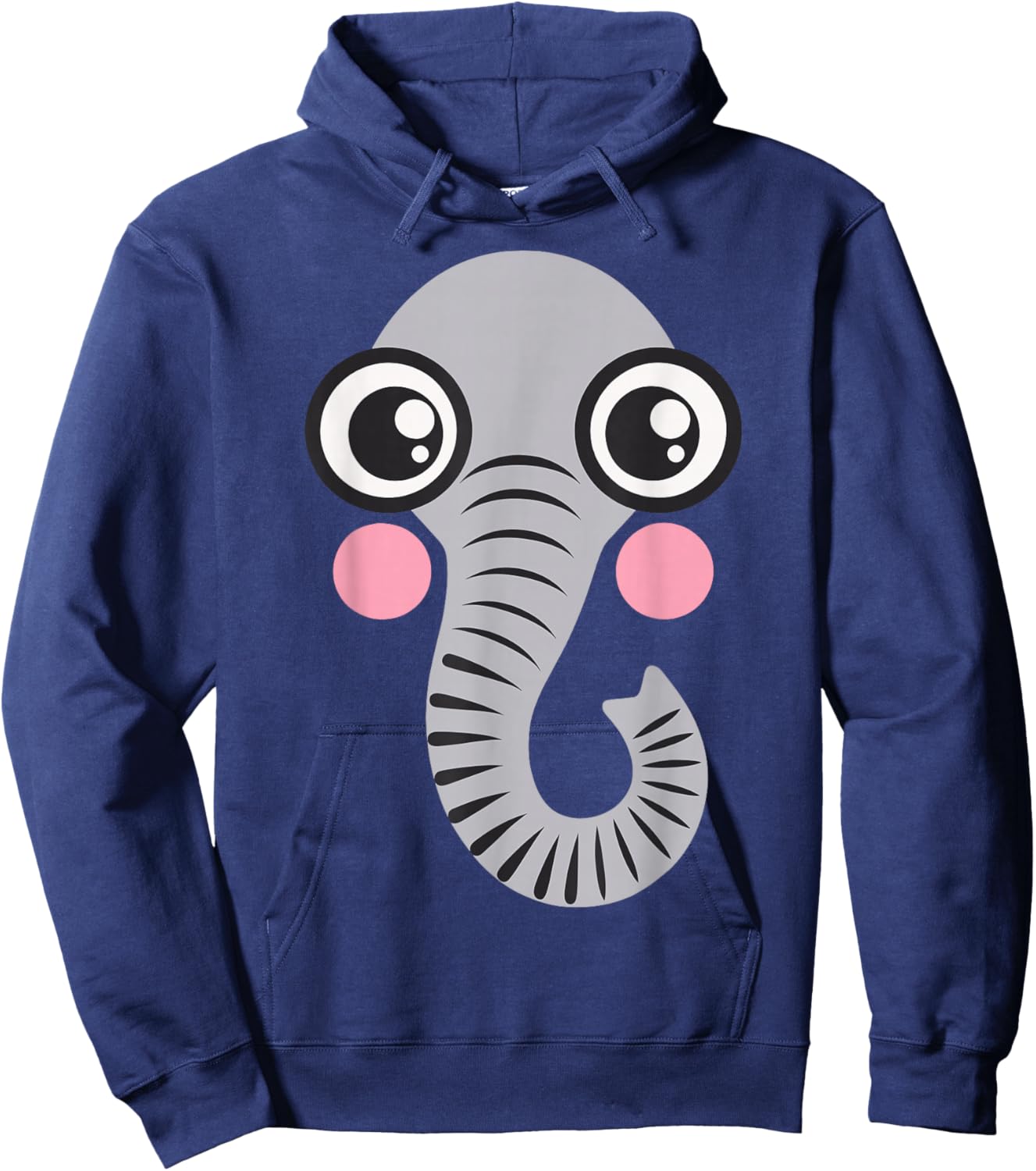 Elephant Shirt Adult Kids Men Women Elephant Face Costume Hoodie - Hoodie | Navy