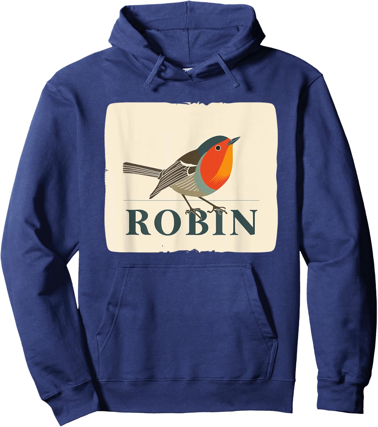 Awesome vibrant Robin Bird for colorful Animals Lovers Hoodie - Hoodie | Navy