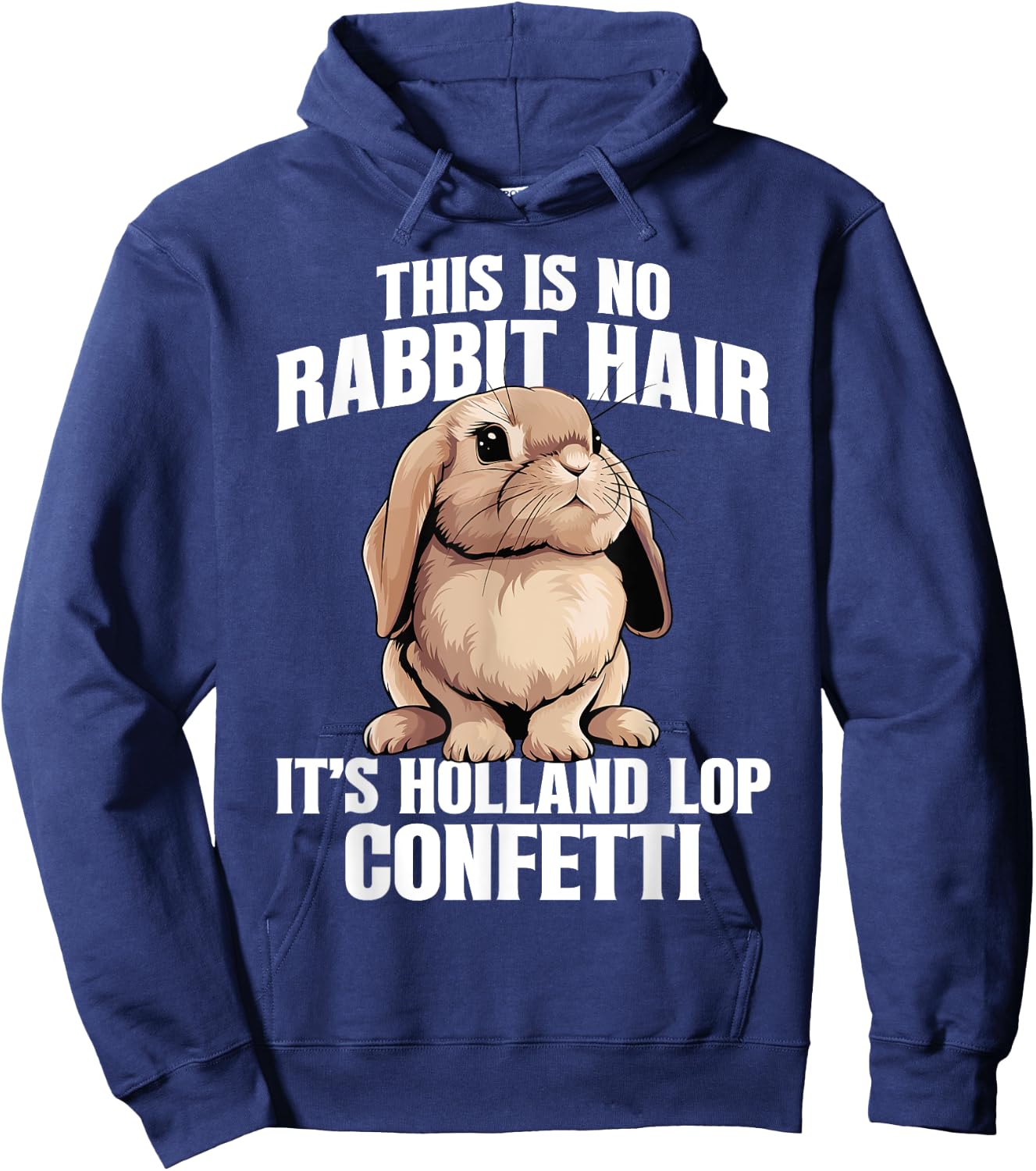 Holland Lop Bunny Stuffed Animal Plush Holland Lop Bunny Hoodie - Hoodie | Navy