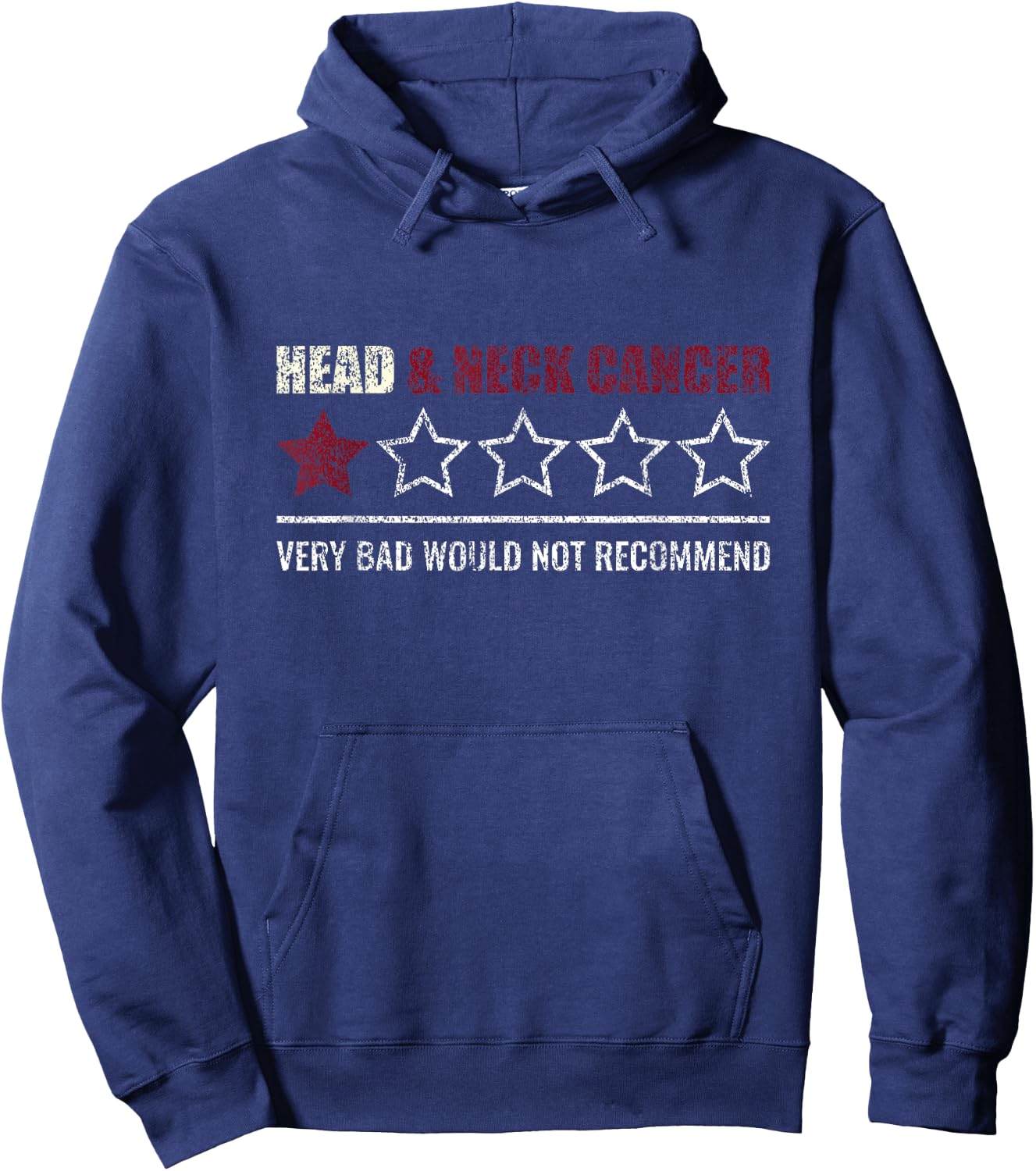Funny Head & Neck Cancer Would Not Recommend Survivor Hoodie - Hoodie | Navy