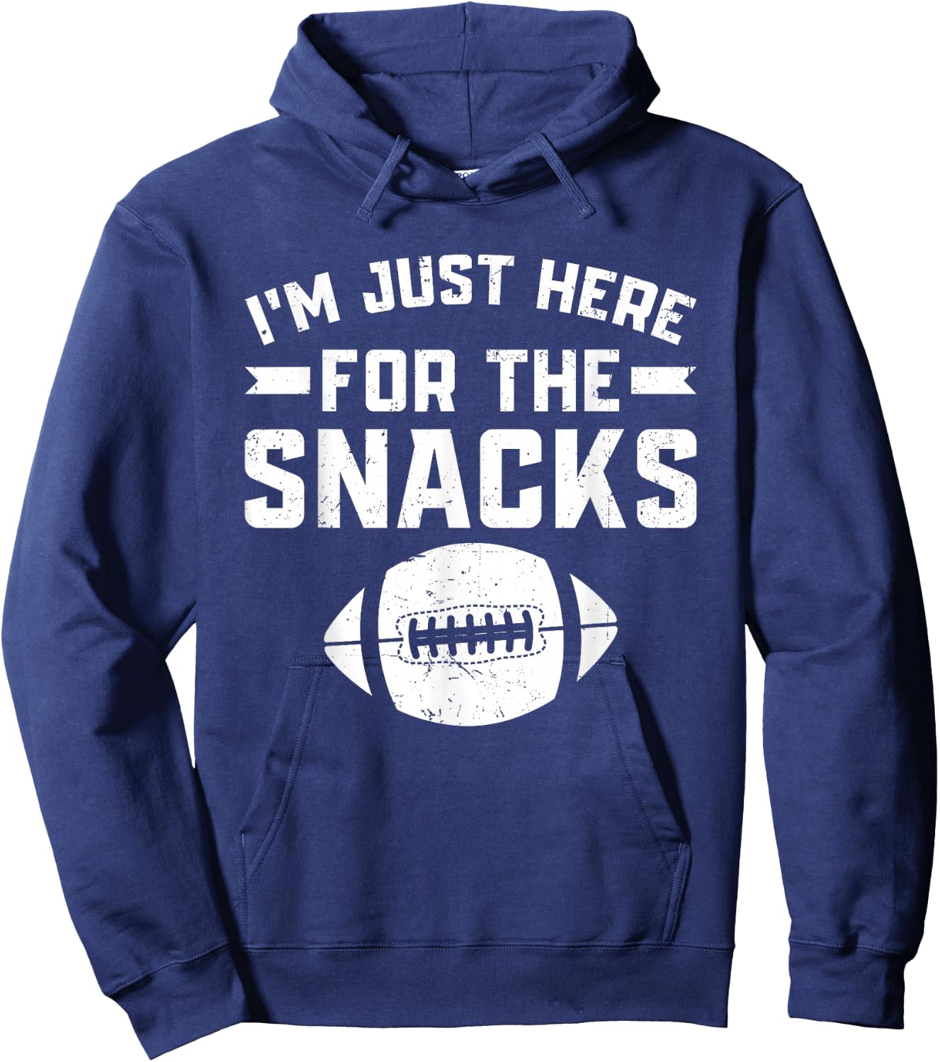 I'm Just Here for the Snacks Funny Fantasy Football League Hoodie - Hoodie | Navy