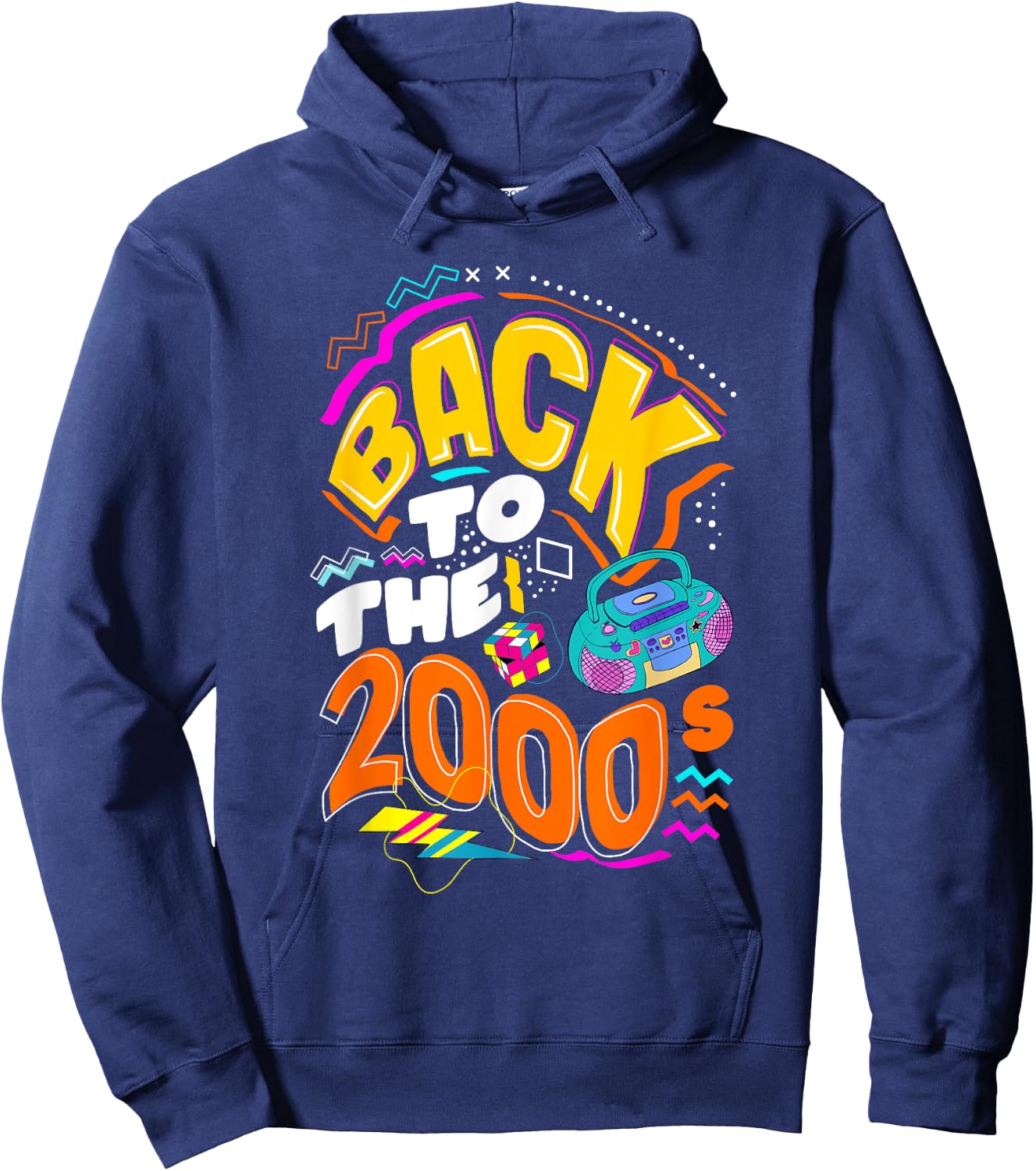 Back to the 2000's vintage two-thousands retro 00s Hoodie - Hoodie | Navy