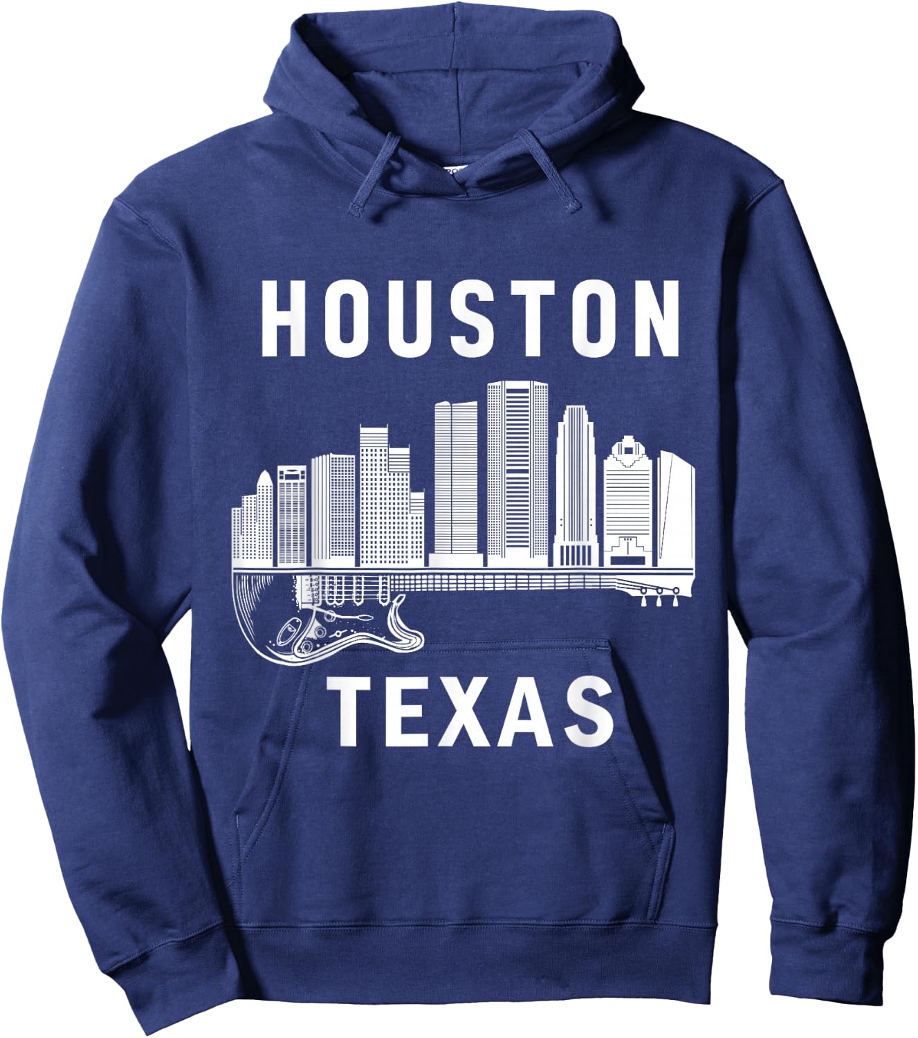 Houston City Skyline Music Texas Souvenir Houston Hoodie - Hoodie | Navy