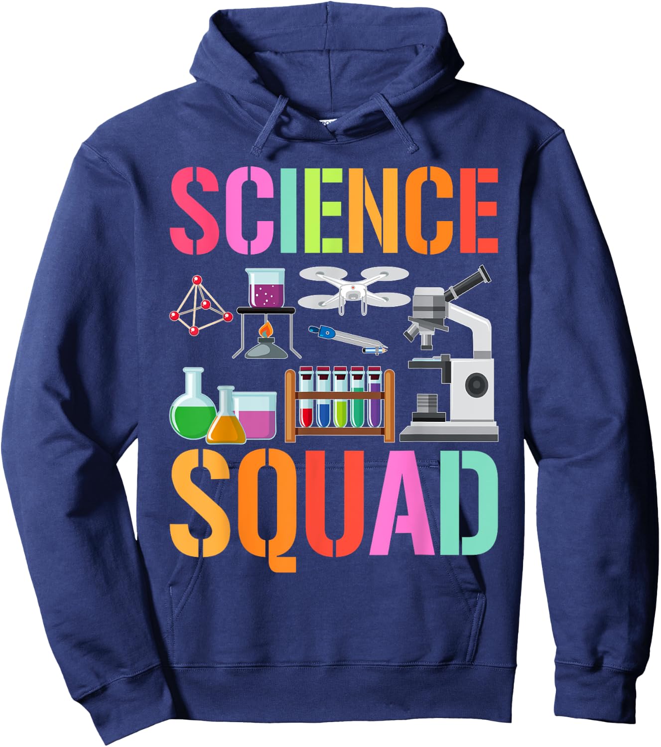 Vintage SCIENCE SQUAD Technology Teacher Team Student STEM Hoodie - Hoodie | Navy