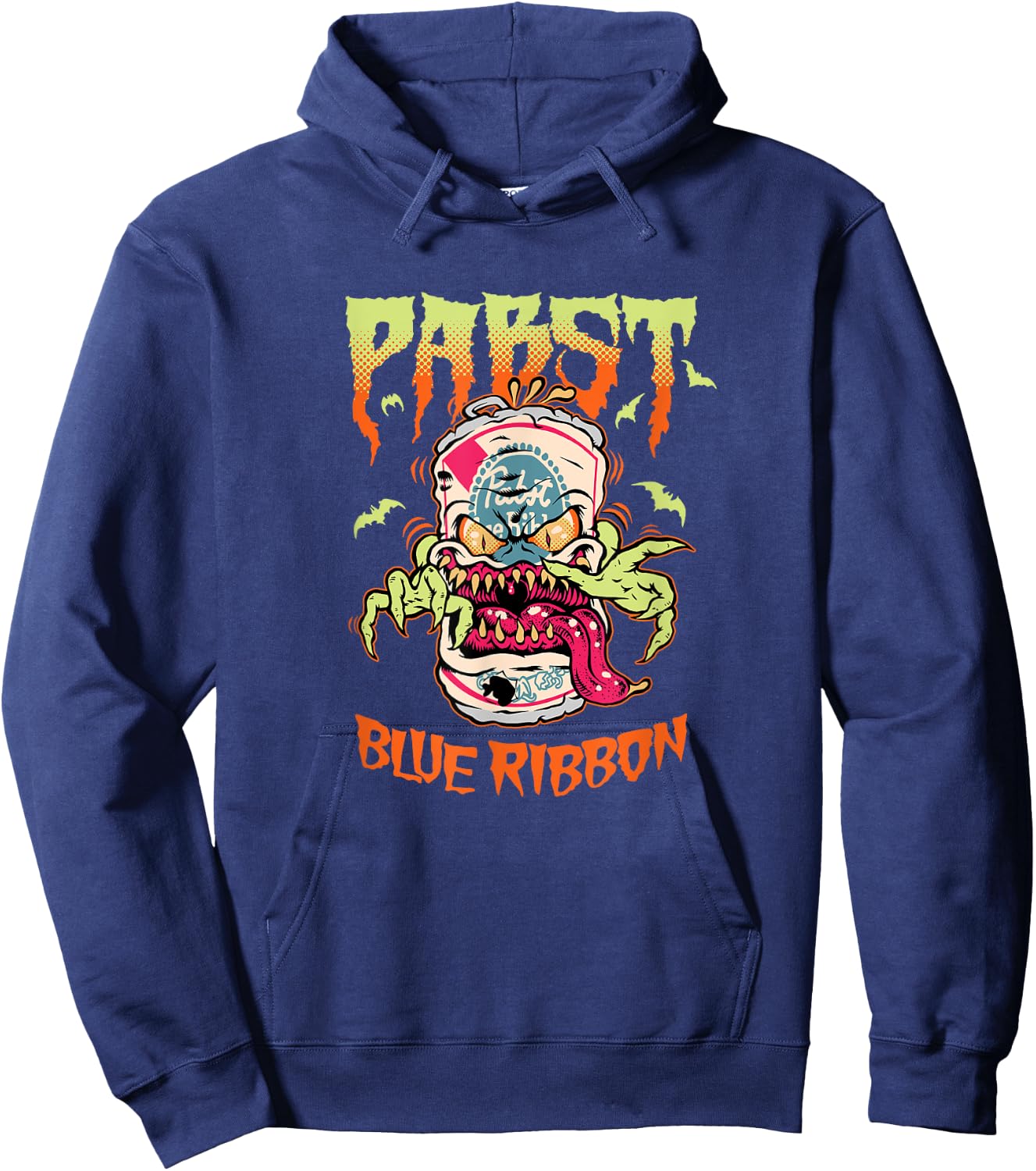 Pabst Blue Ribbon | Halloween Creature Can Hoodie - Hoodie | Navy