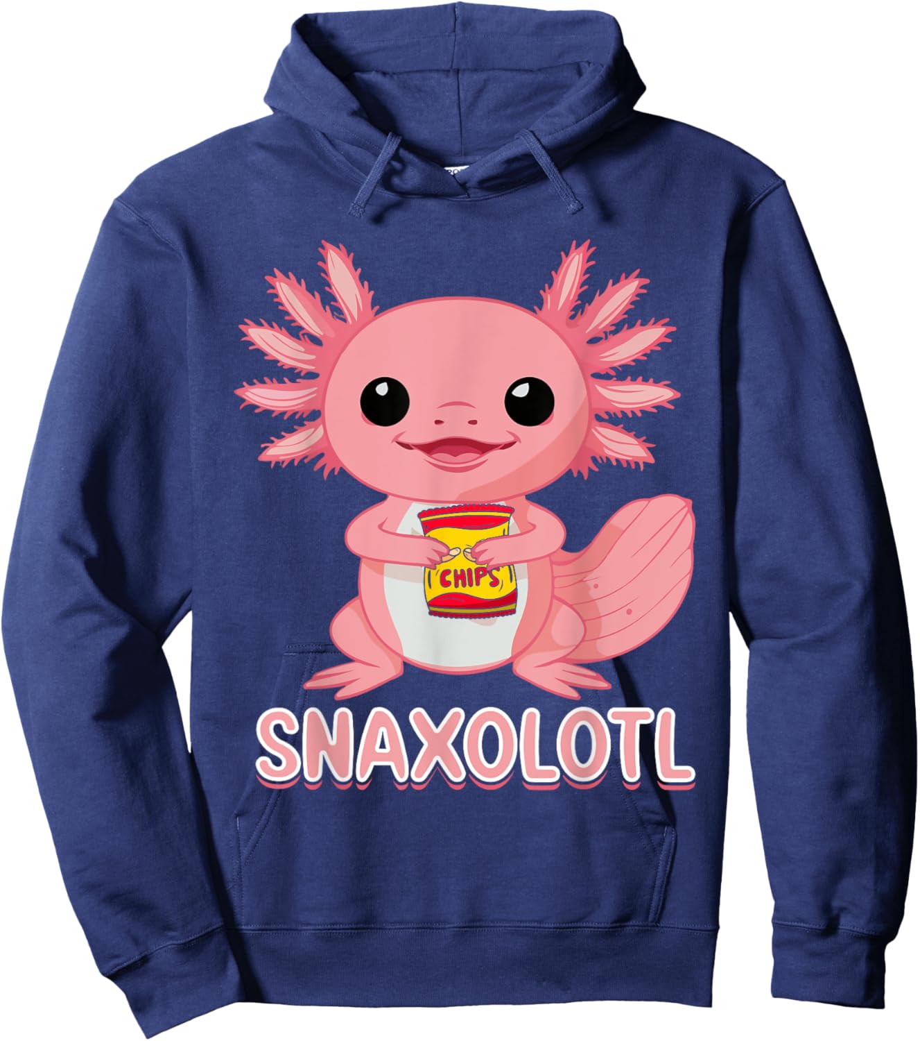 Cute Snaxolotl Kawaii Pink Axolotl Food Sweets Men Kids Hoodie - Hoodie | Navy