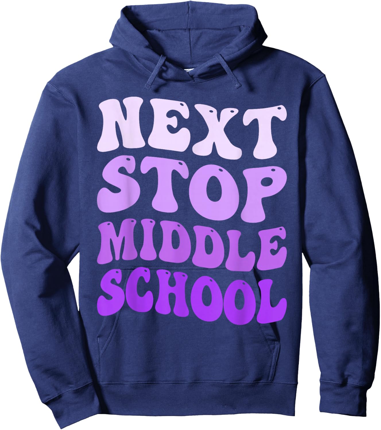 Next Stop Middle School Elementary School Graduation 2025 Hoodie - Hoodie | Navy