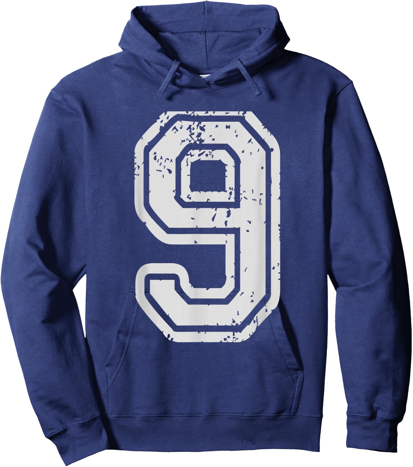 Team Jersey Uniforms Number 9 Nine School Sports Birthdays Hoodie - Hoodie | Navy