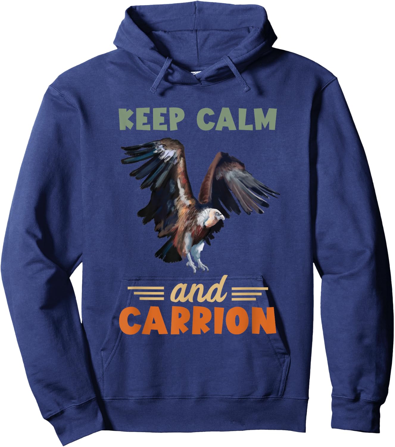 Vulture Keep Calm Bird Watcher Carrion Vulture Lover Hoodie - Hoodie | Navy