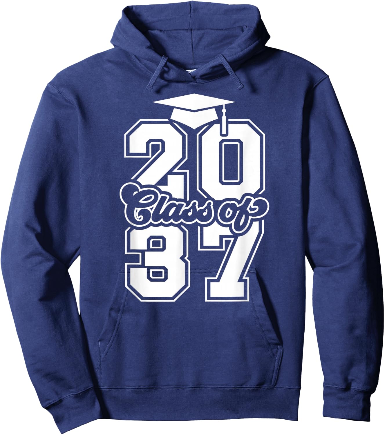 Graduating Class Of 2037 Graduation First Day Of School Hoodie - Hoodie | Navy