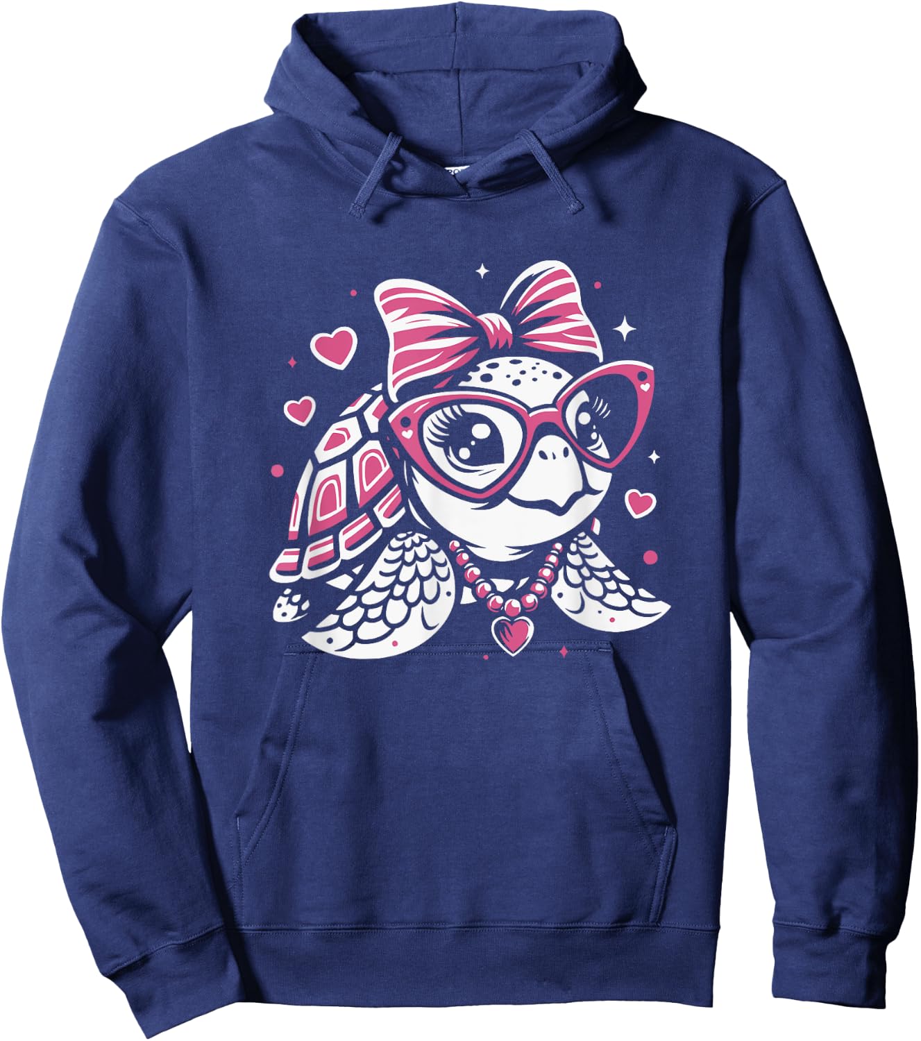 Cute Sea Turtle For Girls Graphic Art Design Hoodie - Hoodie | Navy