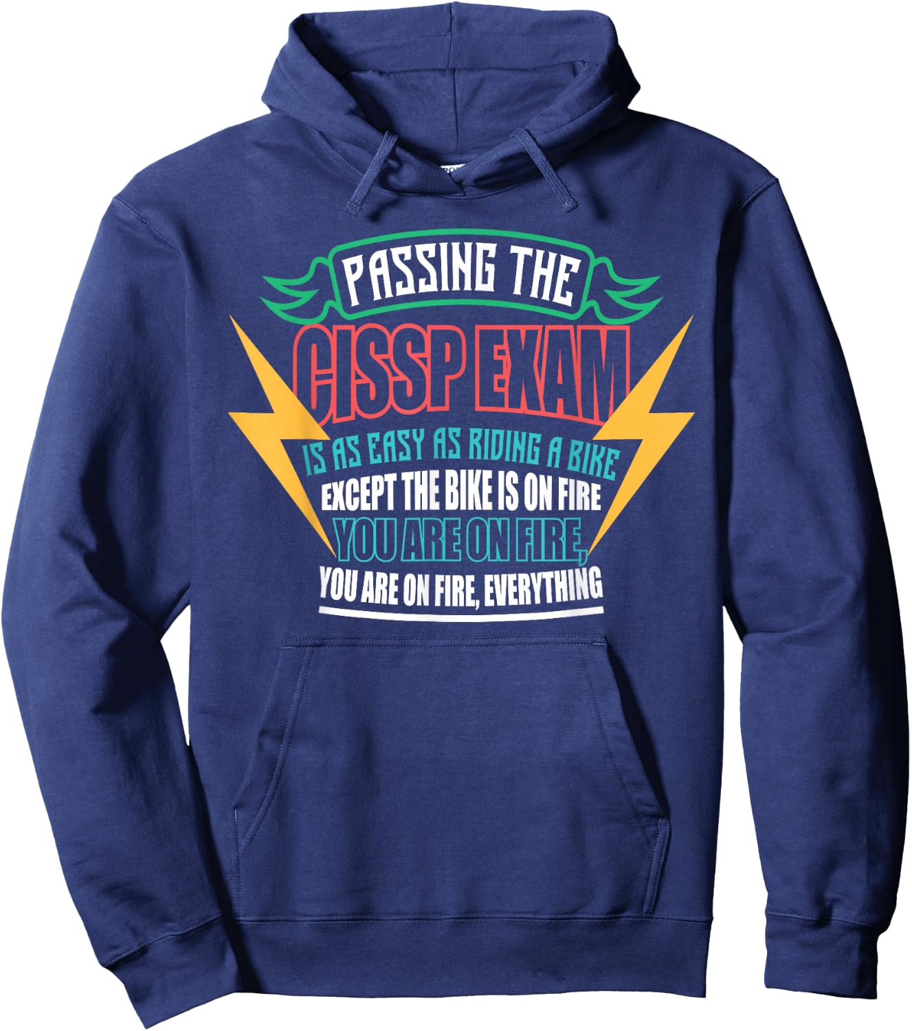 Cybersecurity CISSP Exam Passer Computer Programmer Nerd Hoodie - Hoodie | Navy
