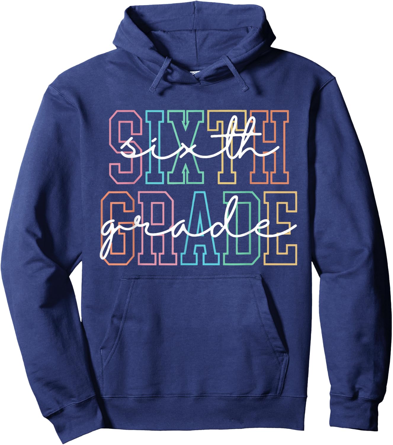 Sixth Grade Squad 6th Grade Team Retro First Day of School Hoodie - Hoodie | Navy