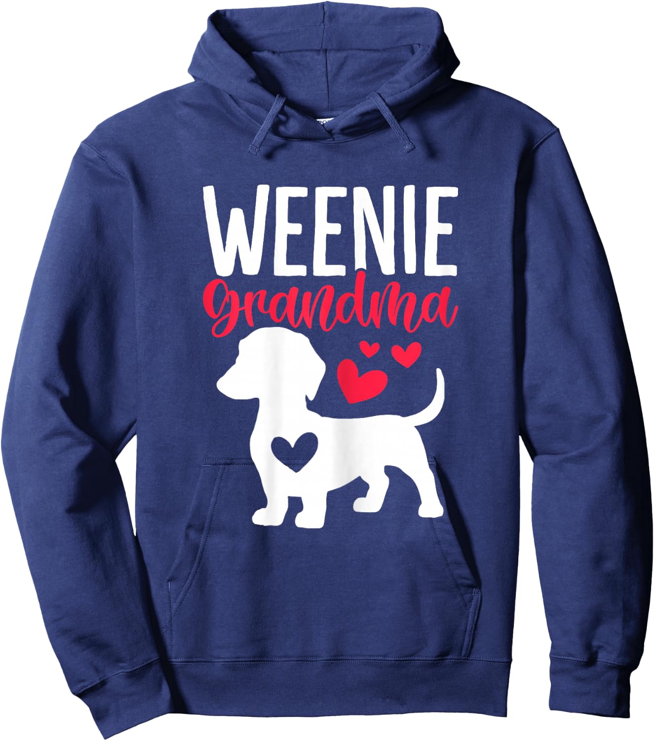 Weenie Grandma Funny Dog Grandma Dachshund Dog Lovers Hoodie - Hoodie | Navy