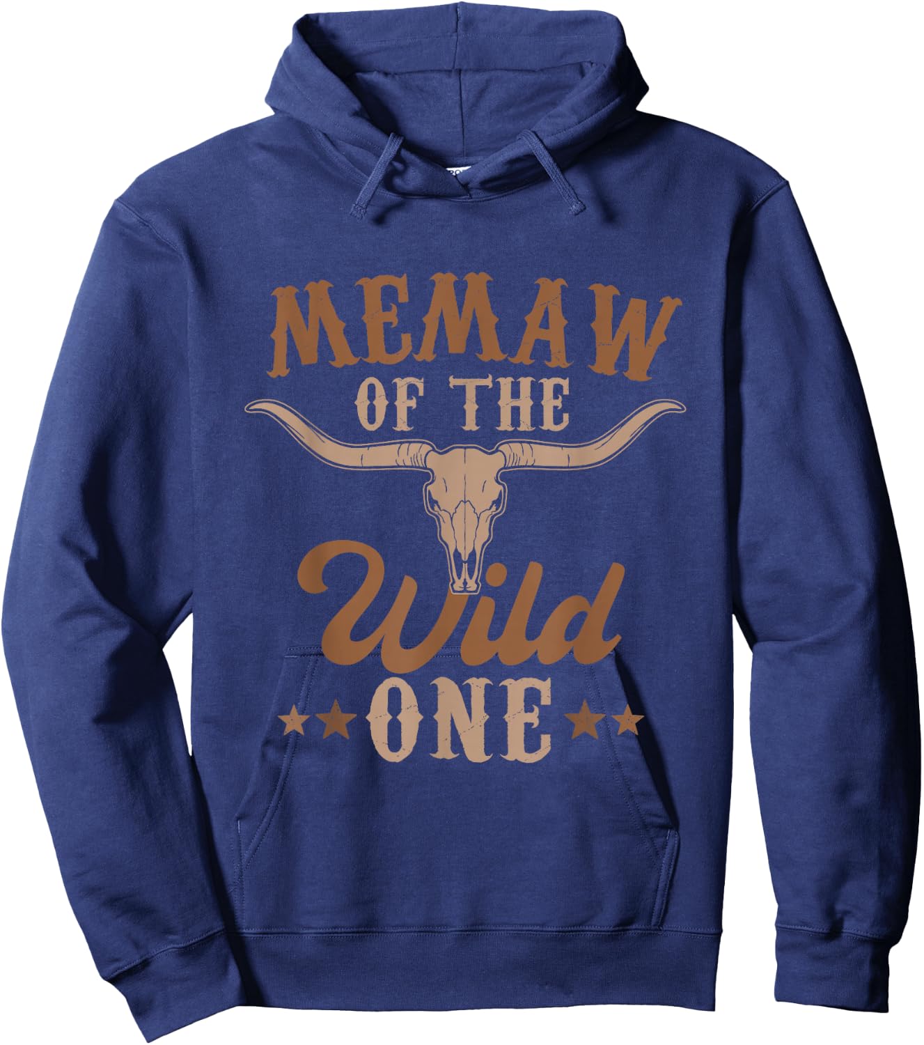 Memaw Of The Wild One Cowboy Western Rodeo Party Matching Hoodie - Hoodie | Navy