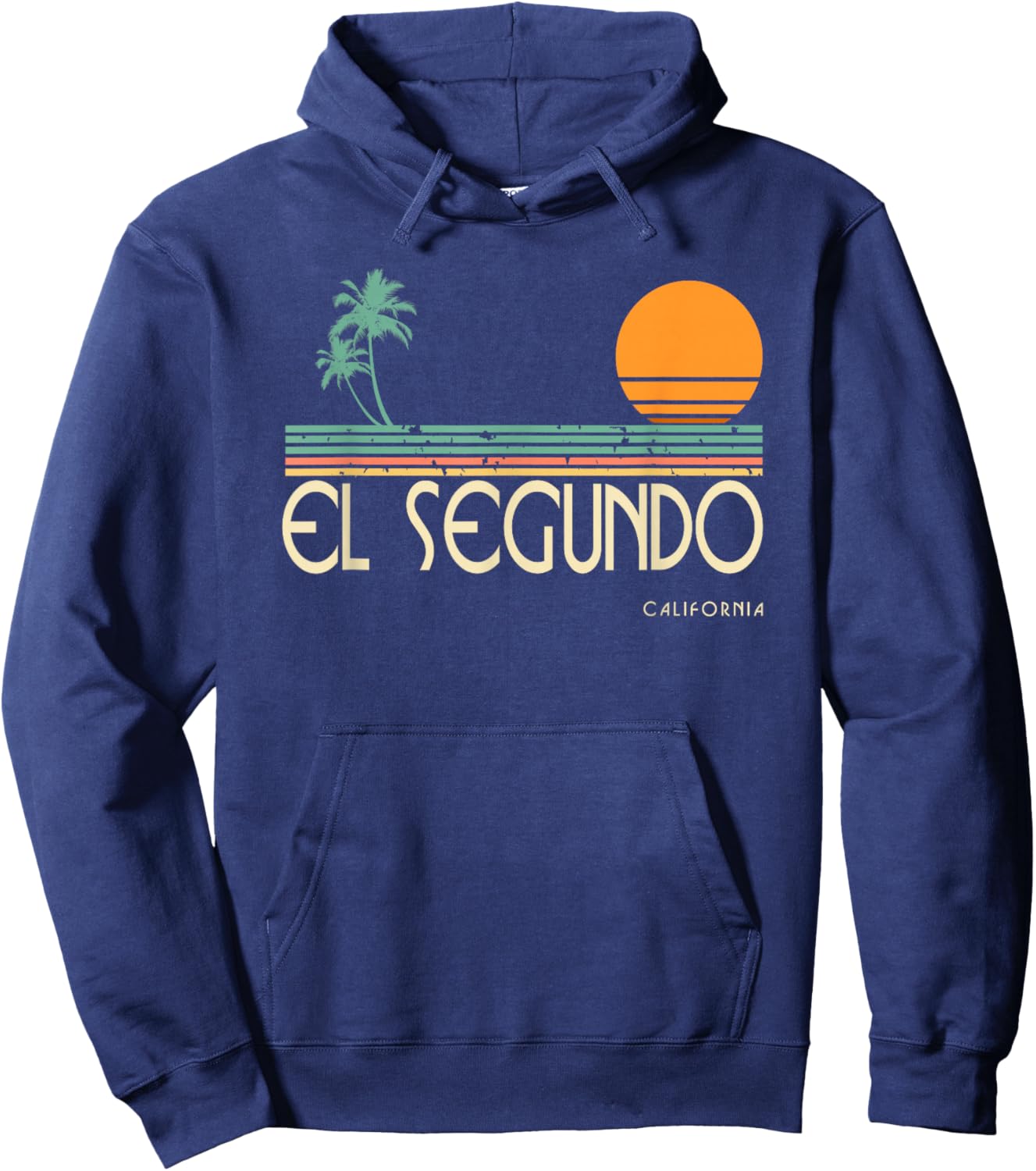 Vintage El Segundo California Hoodie - Hoodie | Navy