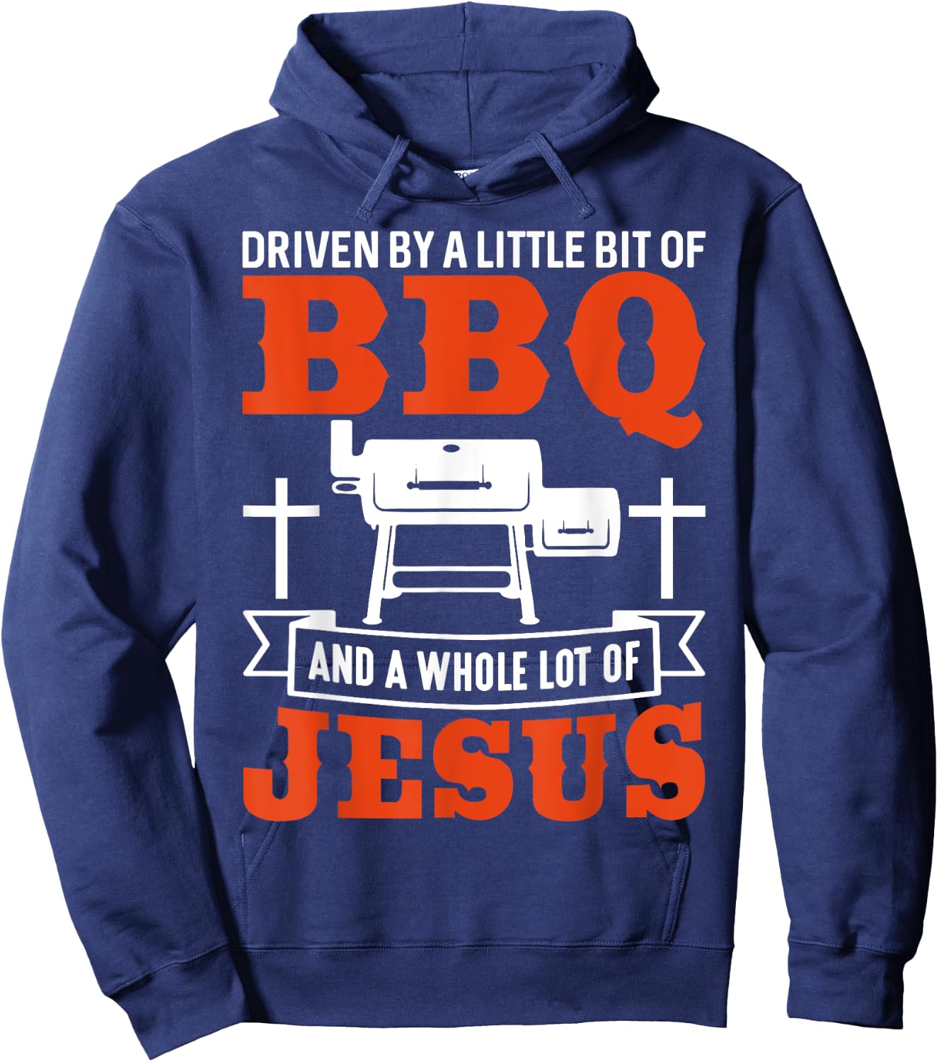BBQ Jesus Shirt Barbecue BBQing Funny Christian Barbecue Hoodie - Hoodie | Navy