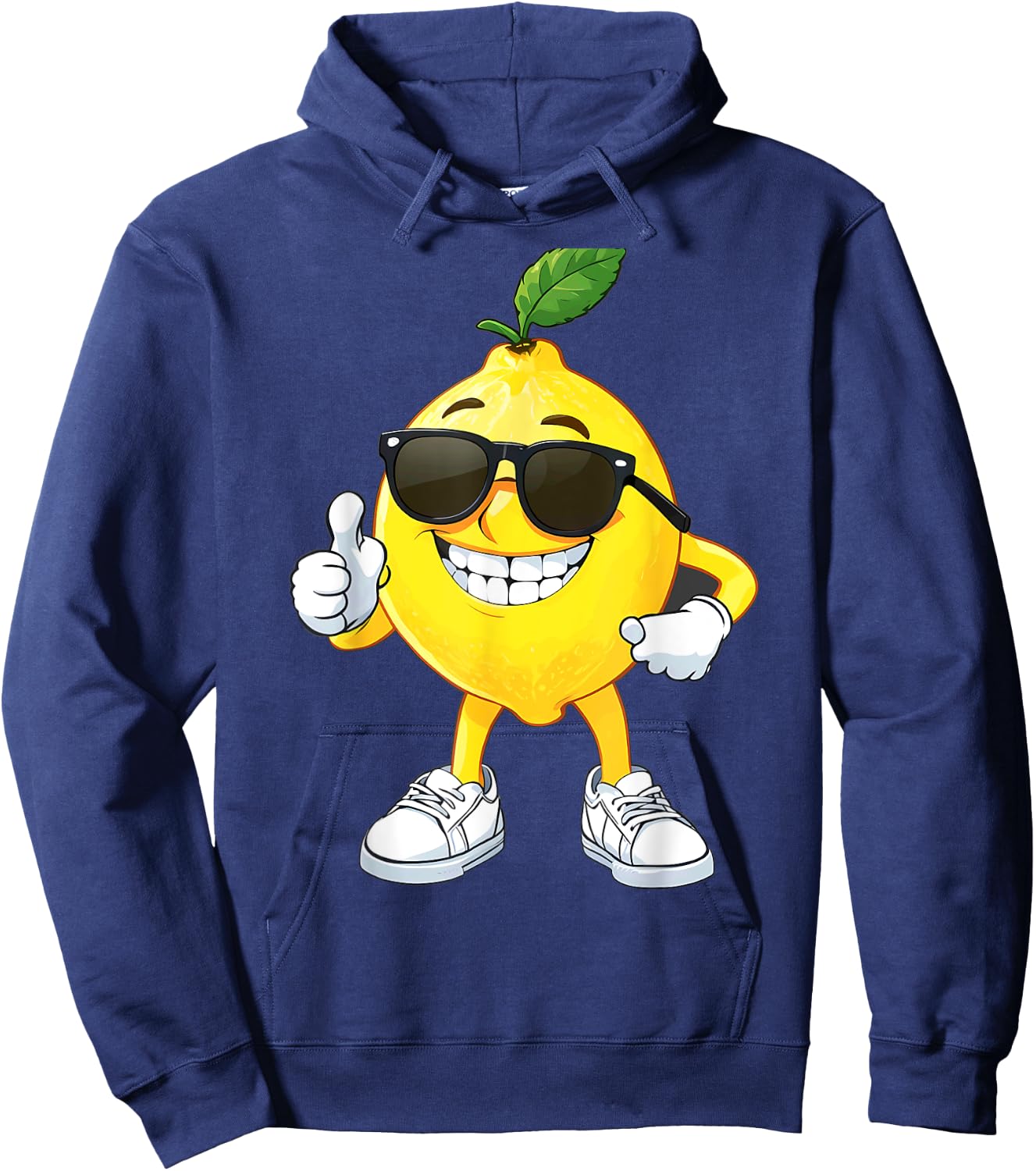 Happy Lemon Wearing Sunglasses Halloween Costume Hoodie - Hoodie | Navy