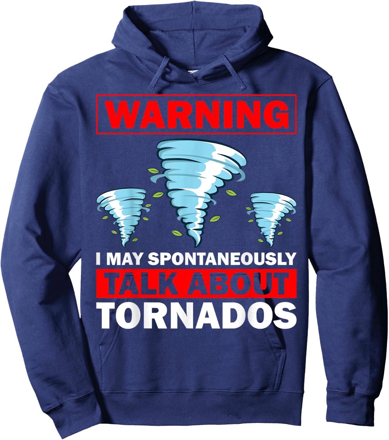 Funny Tornado Design Women Meteorology Storm Lovers Hoodie - Hoodie | Navy