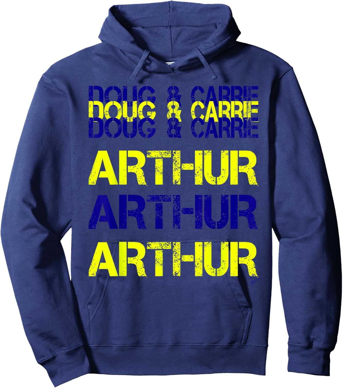 Doug and Carrie - Arthur Funny Valentine's Day Gift Hoodie - Hoodie | Navy