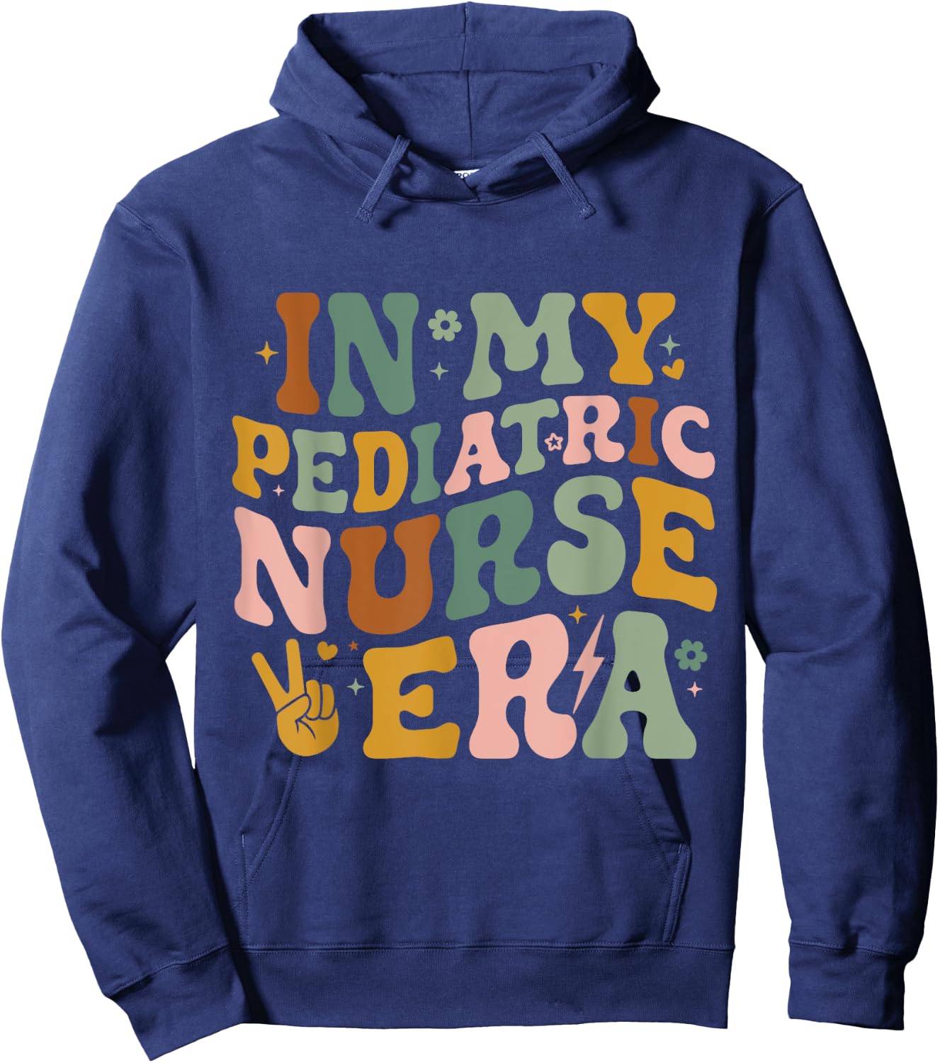 In My Pediatric Nurse Era PICU Nurse Funny Pediatric Nurse Hoodie - Hoodie | Navy